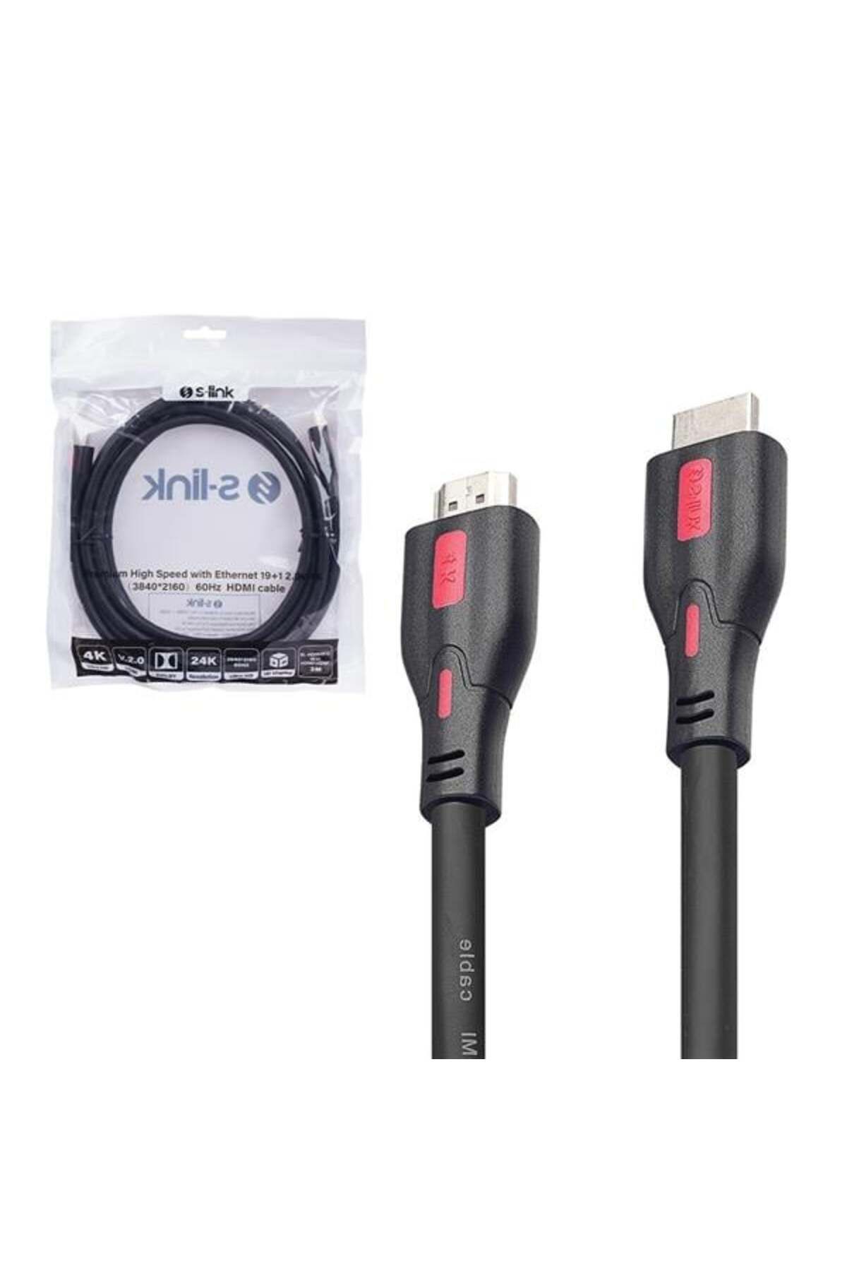 Mu Art Ahşap S-Link Sl-Hdm4K13 19+1 Hdmi To Hdmi 3M V2.0 4K (3840*2160) 60Hz Kablo