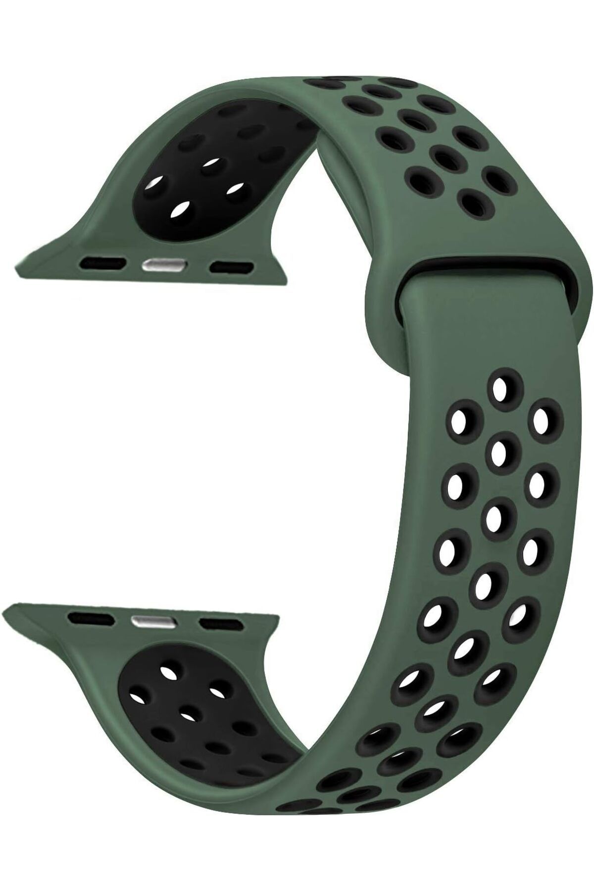 KDROĞLU GEÇMEZ Watch Series 3 38mm için Kordon Rainbow Band Yeşil Siyah [Watch Series 3 38mm ile Uyumlu K