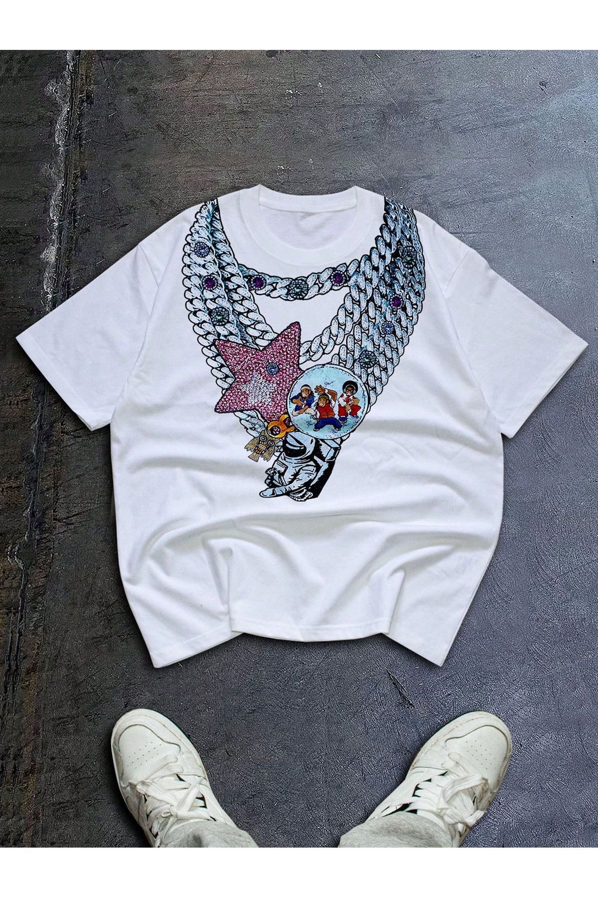 Jose Clothing Oversize Kesim Kısa Kollu Baskılı T-shirt