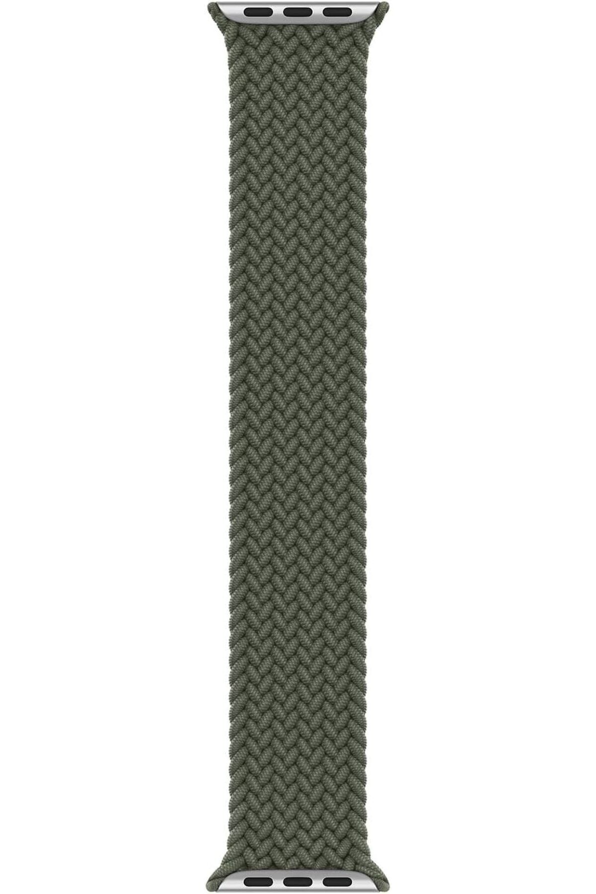 KDROĞLU KDROGLU Watch SE 44mm için Kordon, (Large Size, 160mm) Knitted Fabric Single Loop Koyu Yeşil [Watc