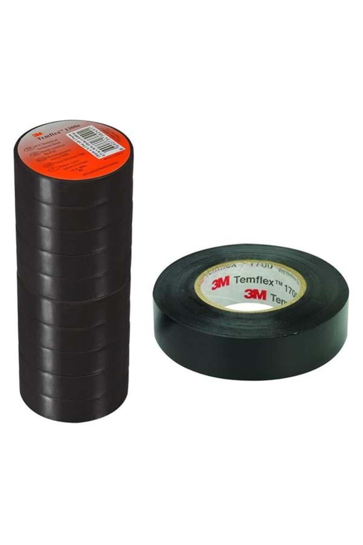 feifei 3M Temflex 1300E Siyah 10'Lu Paket Pvc İzole Bant 0.13X19X0.13Mm