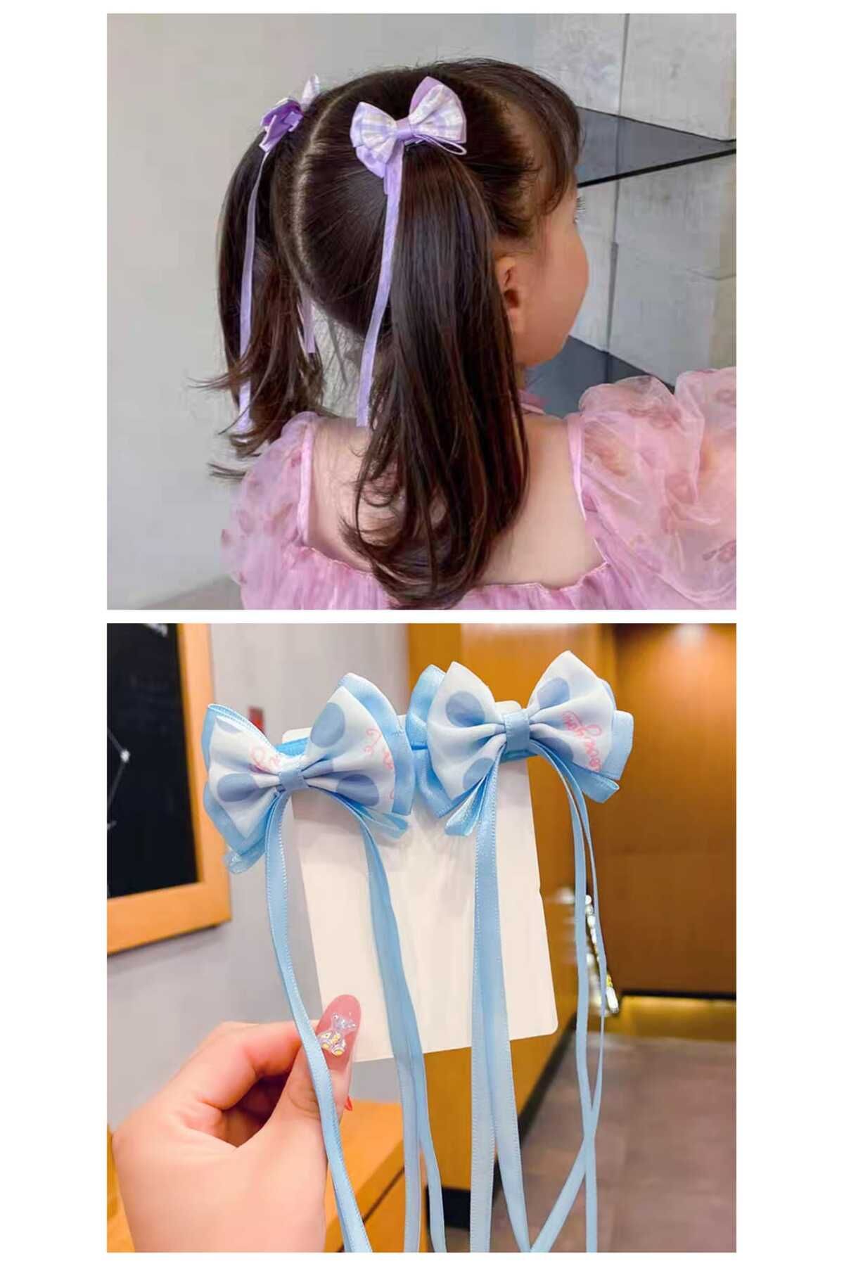 Eva Rose 2'li Trend Toka Kız çocuk Toka Fiyonk toka pens toka okul tokası bayram tokası Fiyonk çocuk tokası