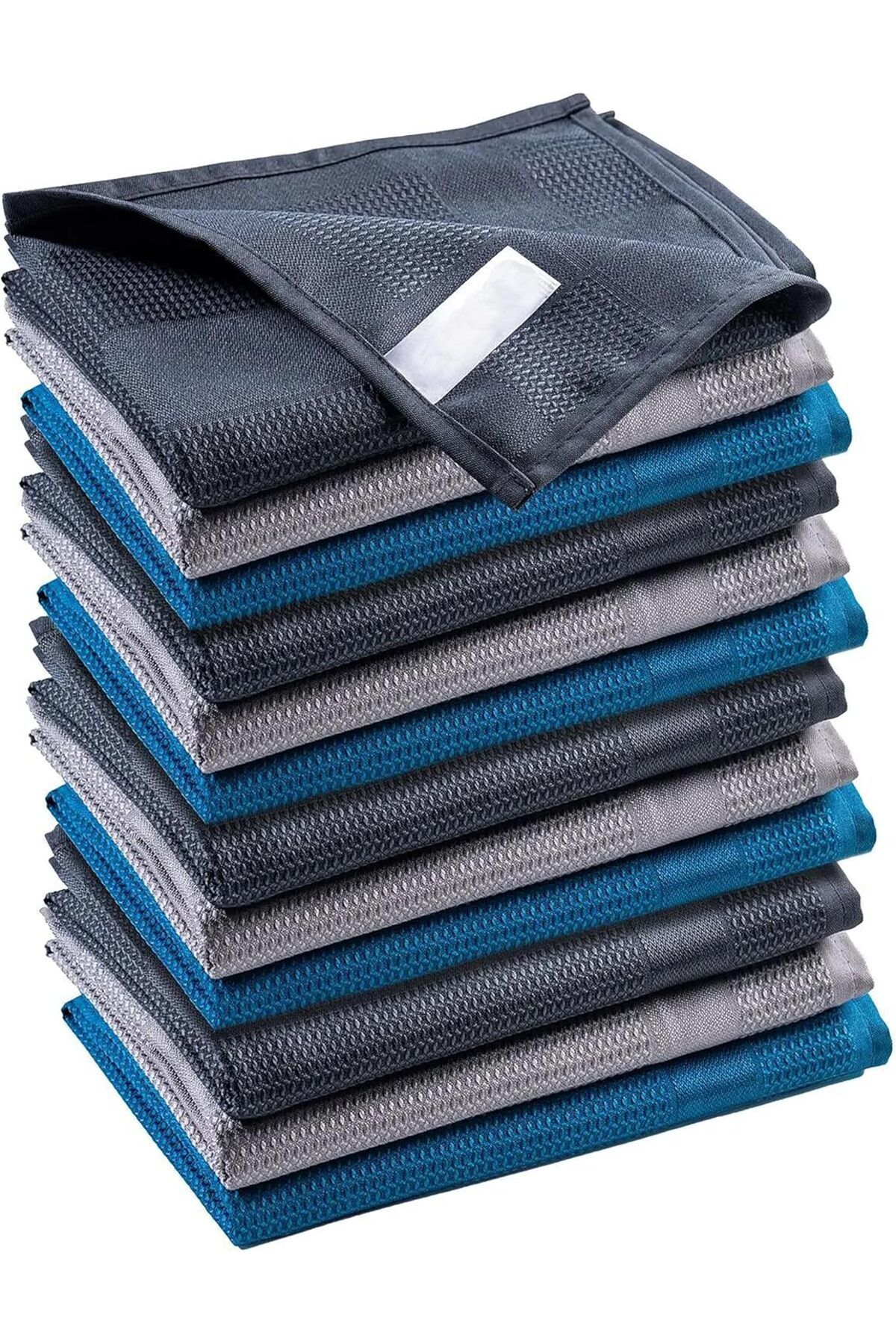 STOREMAX htpshopmx Mikrofiber Temizlik Bezi, 3 lü Set, Gri-Beyaz-Mavi Renk str http 1092444