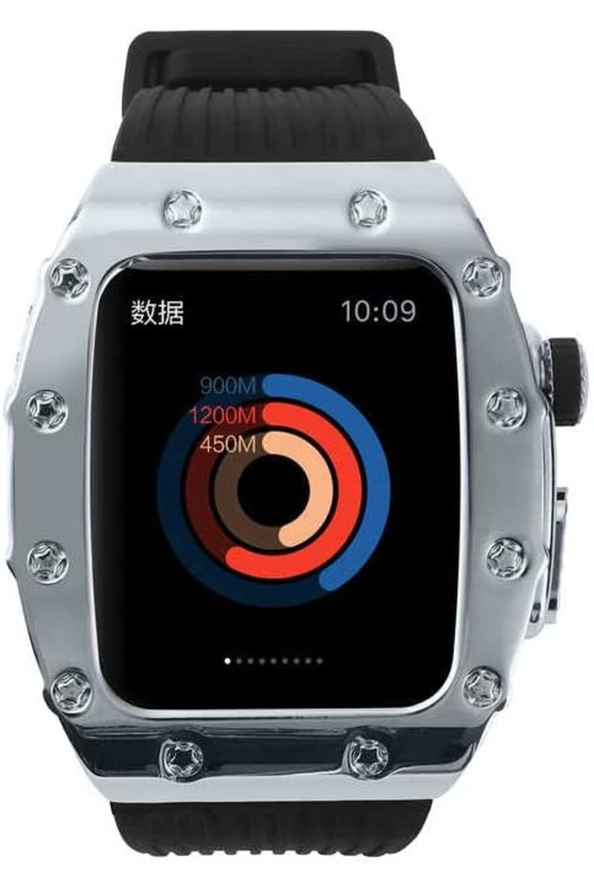 KDROĞLU KDROGLU İle Uyumlu Watch 7 45mm KRD-65 Kordon Siyah-Gümüş New Desing 1109836