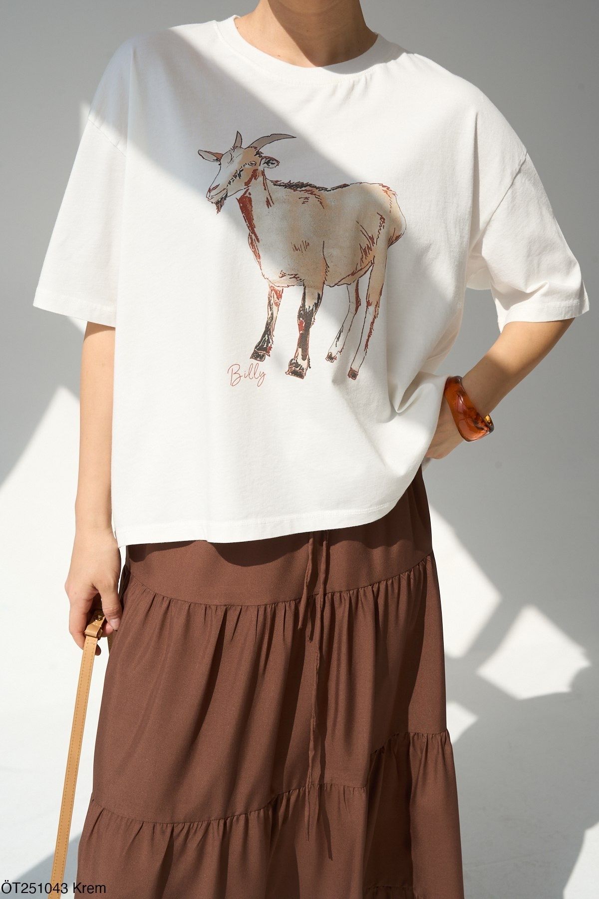 sole stories Oversize Kesim Kısa Kollu Baskılı T-shirt