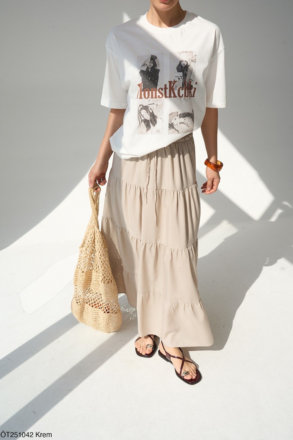 sole stories Oversize Kesim Kısa Kollu Baskılı T-shirt