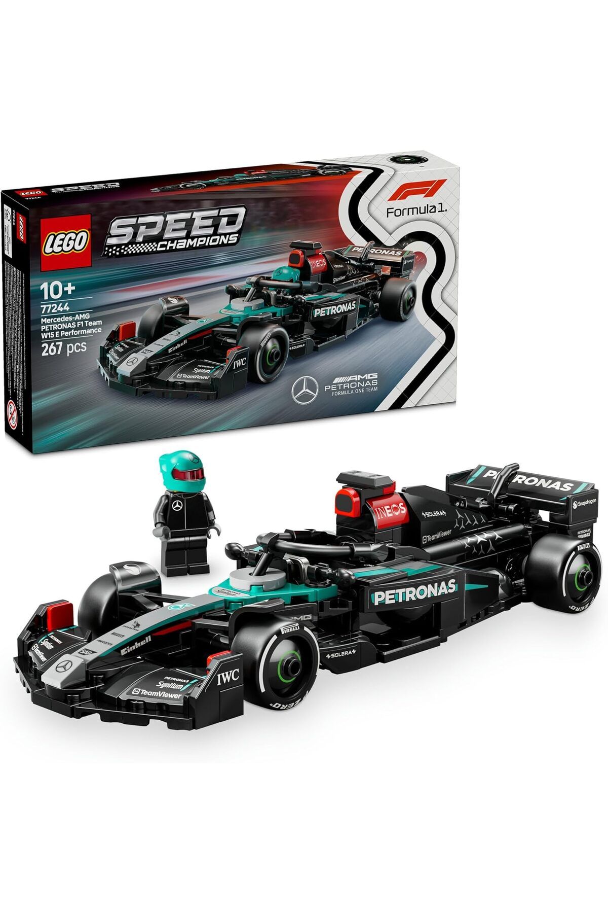 STOREMAX jvnnastore Speed Champions Mercedes-AMG F1 W15 Yarış Arabası 77244 – 10 Yaş ve Üzeri Kız ve