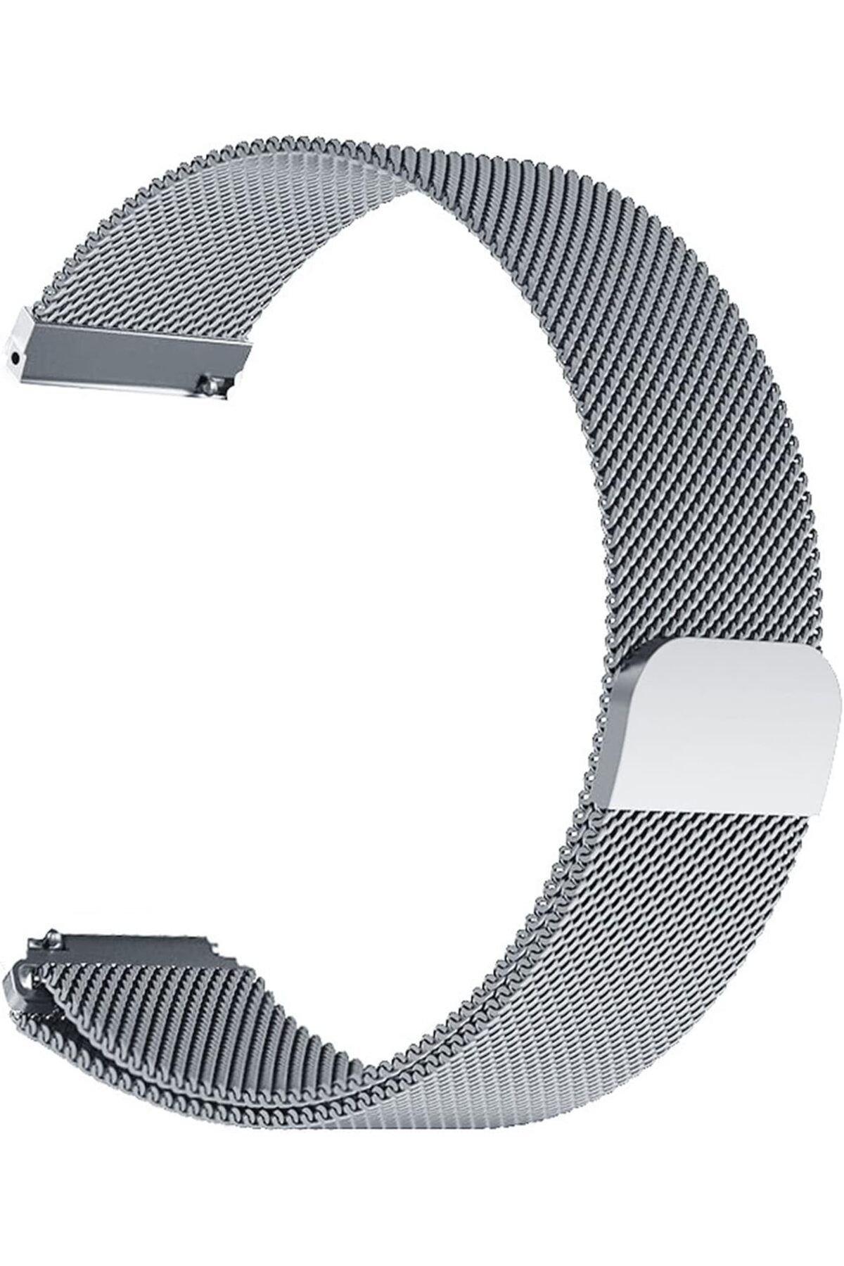 MEGOBİNE WHERE Metal Hasır 20mm Kordon, Uyumlu Modeller - Galaxy Watch için Uyumlu 6/5/ 4/ Active 2 (44mm),