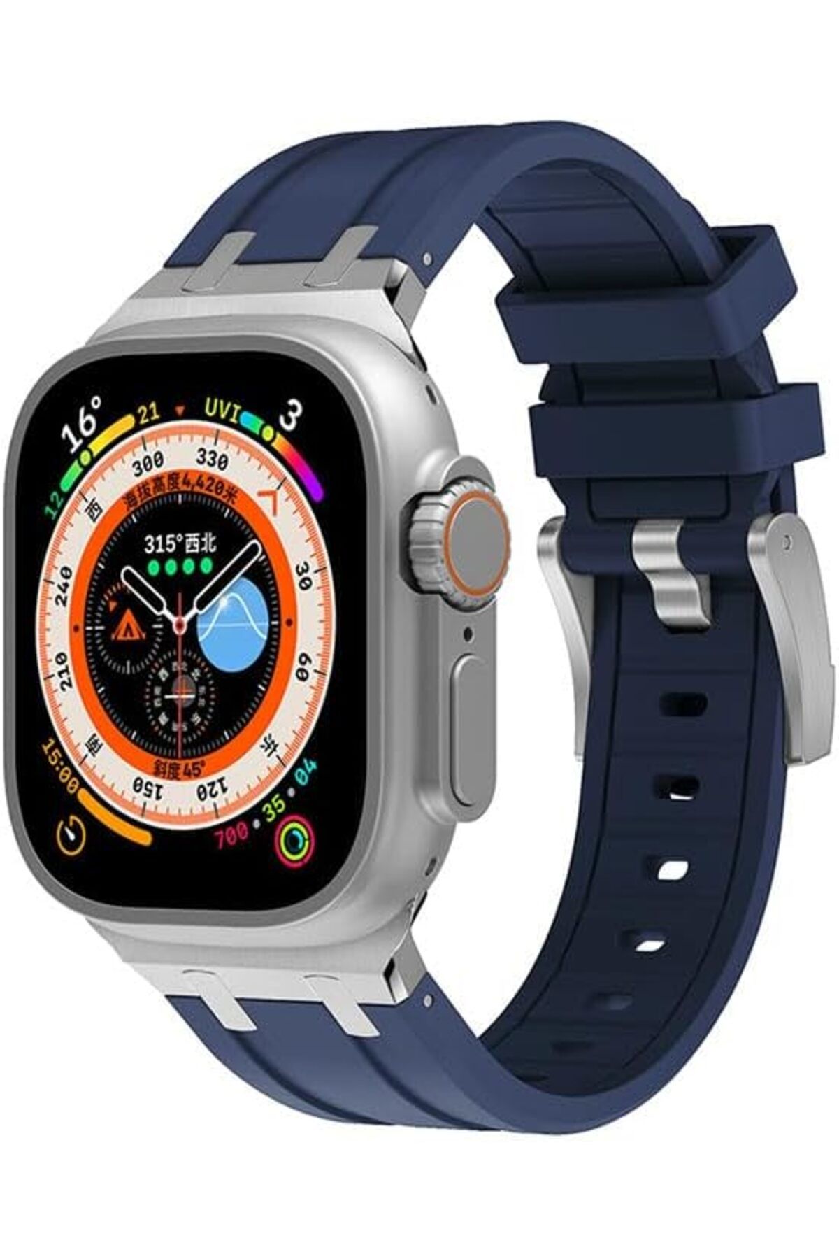 KDROĞLU KDROGLU İle Uyumlu Watch 42mm KRD-89 Silikon Kordon Lacivert New Desing 1109836