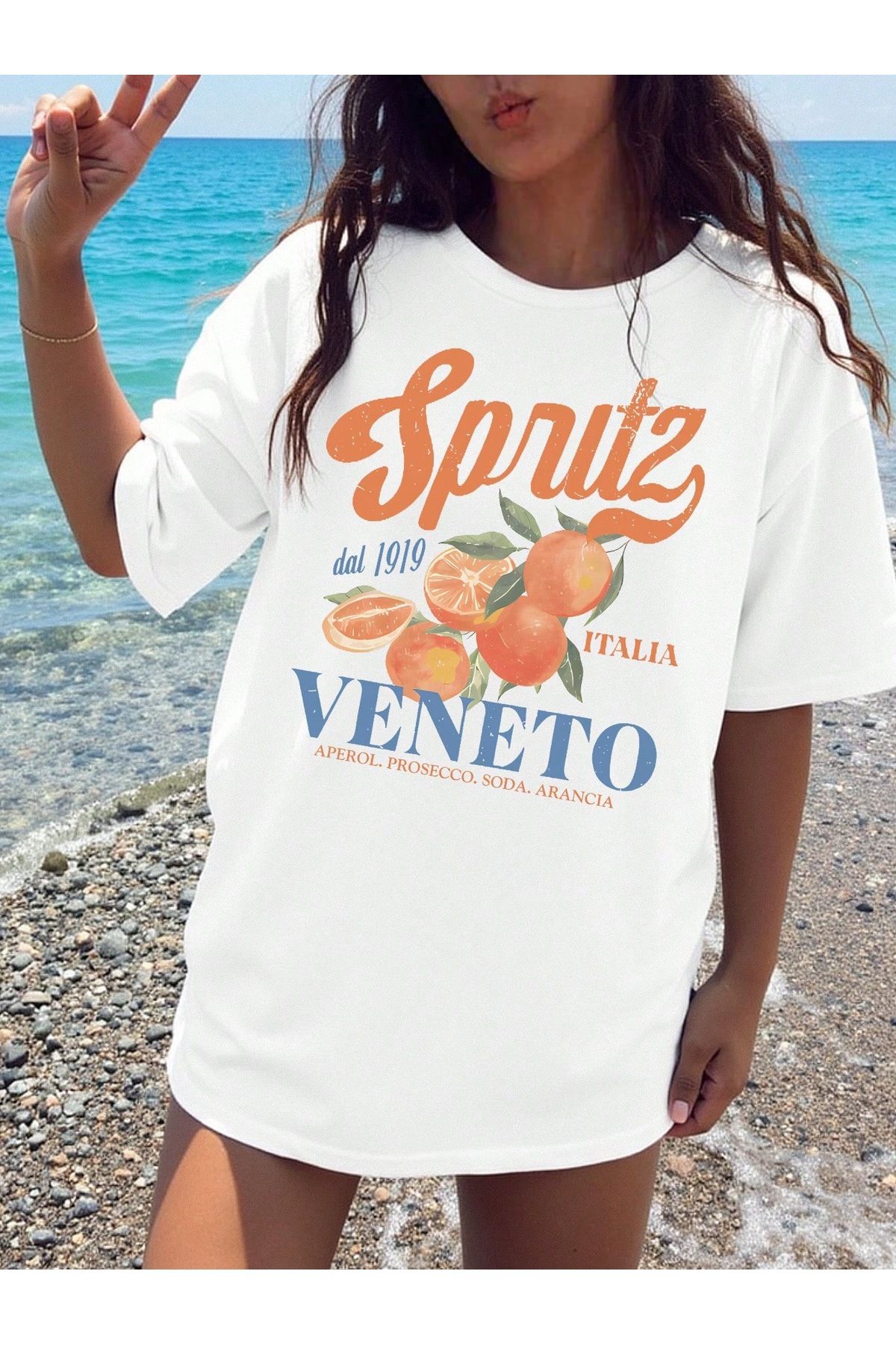 sole stories Oversize Kesim Kısa Kollu Baskılı T-shirt
