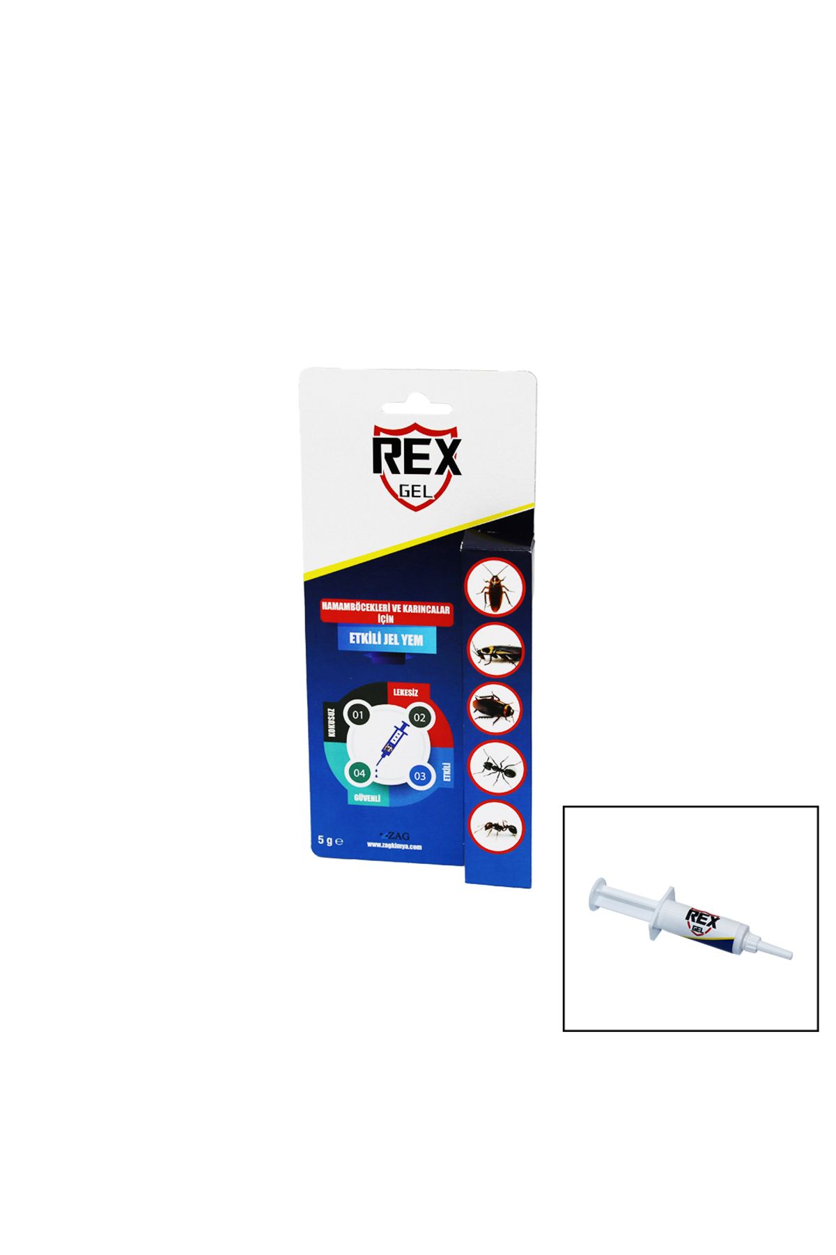 KDROĞLU KDROGLU REX GEL HAMAMBÖCEĞİ VE KARINCA JELİ - ŞIRINGA5GR New Desing 1109836