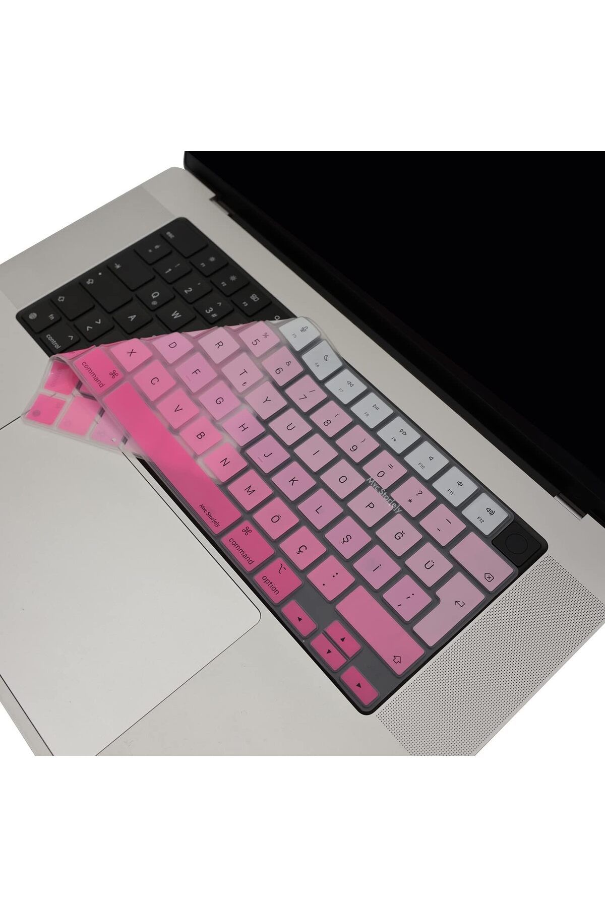 DERİK Derik Macbook Air Pro M1-M2-M3 Klavye Koruyucu (Türkçe Q) TouchID'li A2681 A3113 A2941 A3114 A2442