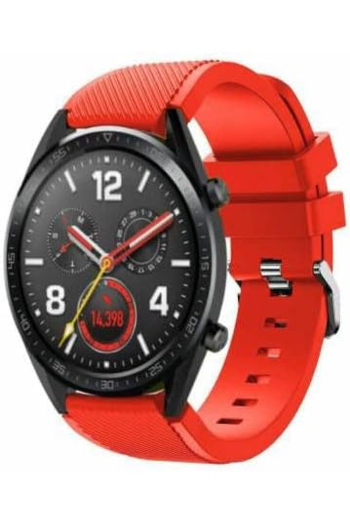 DERİK Derik Kordon Kayış Silikon Tırtıklı Kırmızı watch GT2 Pro GT 2e GT 42mm GT 46mm GT2 46mm Wat
