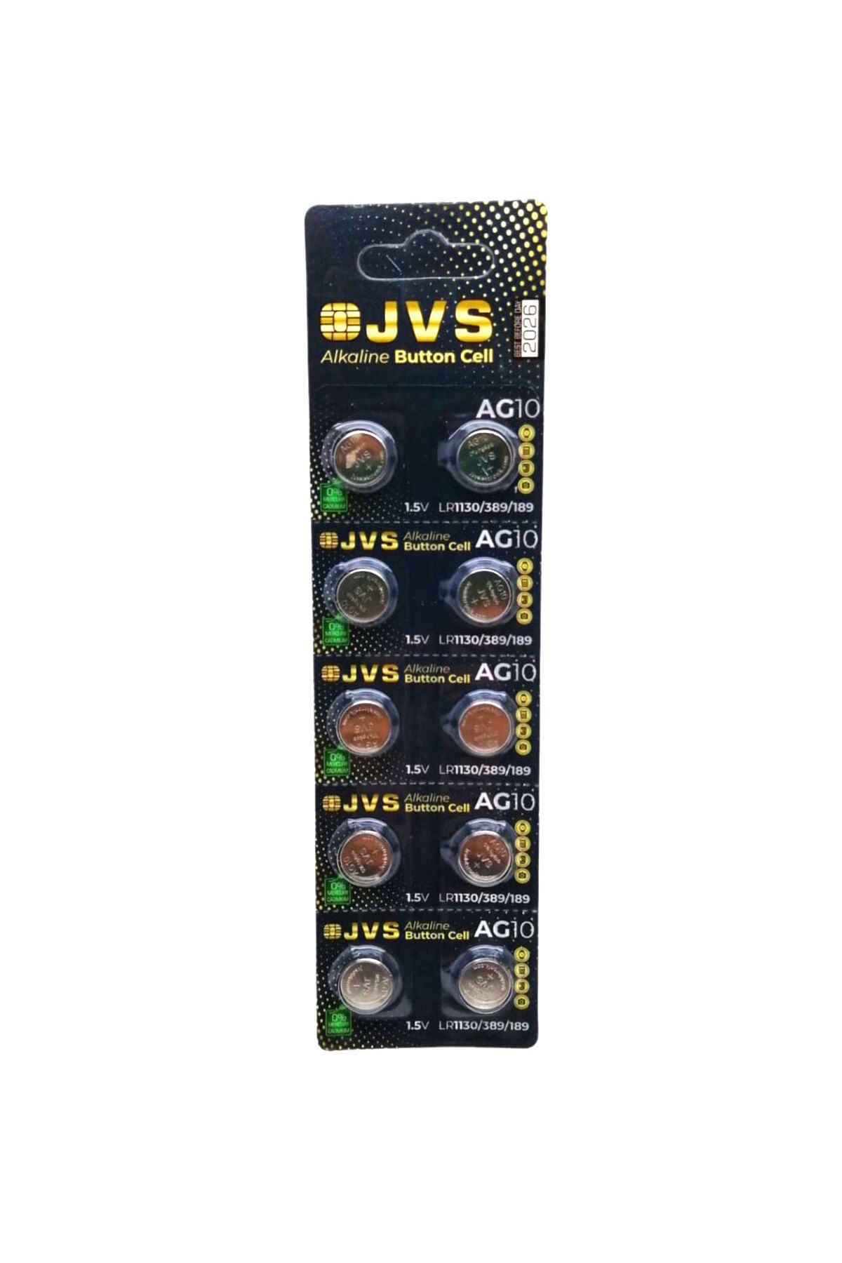KDROĞLU KDROGLU JVS AG10 1.5V LR1130 SAAT PİLİ 10LU KART New Desing 1109836