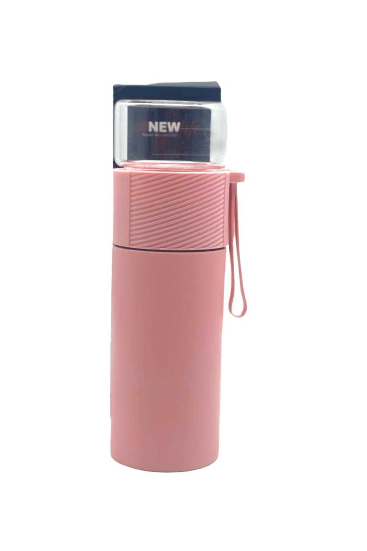 DERİK Derik SÜZGEÇLİ CAM KAPAKLI ÇELİK BİTKİ ÇAY TERMOSU 380ML YENİ 1122015