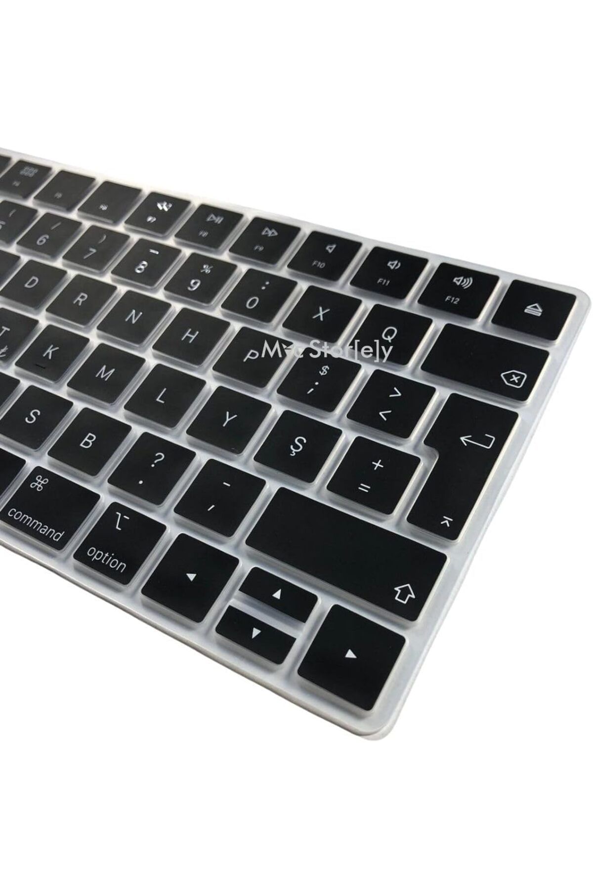 KDROĞLU GEÇMEZ F klavye Magic Keyboard-2 A1644 (F-Türkçe) ile Uyumlu Klavye Koruyucu Daktilo Tipi Siyah