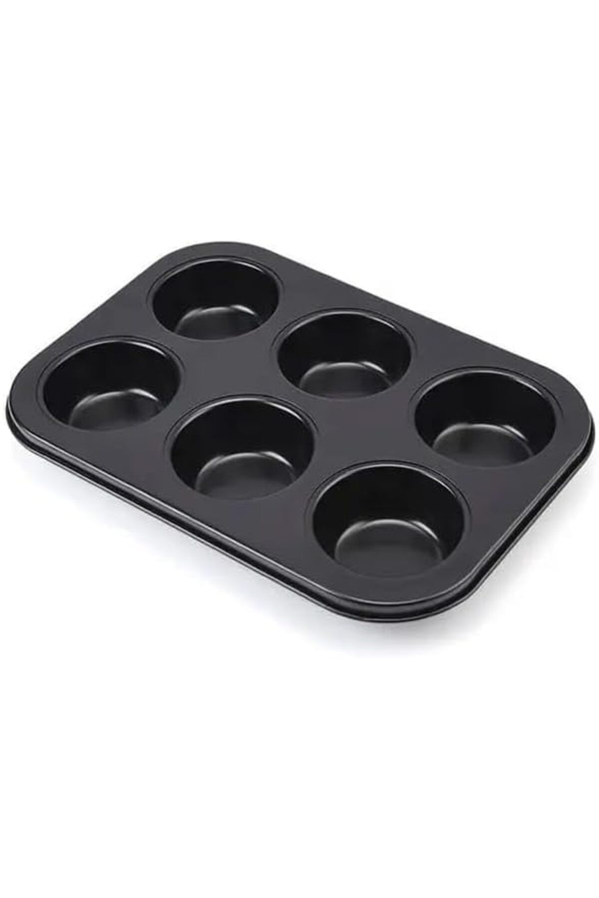 KDROĞLU KDROGLU Home 6 Gözlü Metal Muffin ve Cupcake Tepsisi, Fırın Tepsisi, Çok Amaçlı Kek Kalıbı,