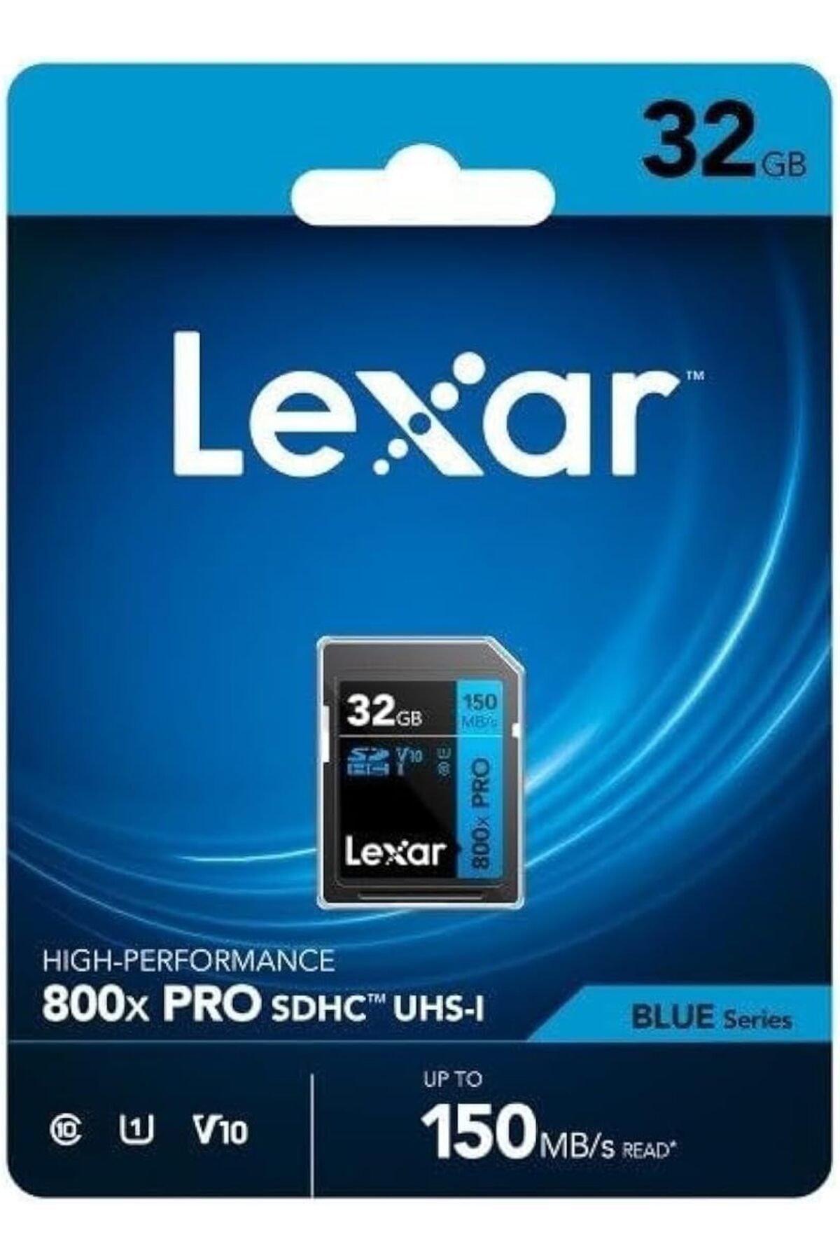 MEGOBİNE WHERE SDHC High-Performance 32GB 800x UHS-I Serisi Blue Class 10 U1 V10 4K video kaydı için yükse