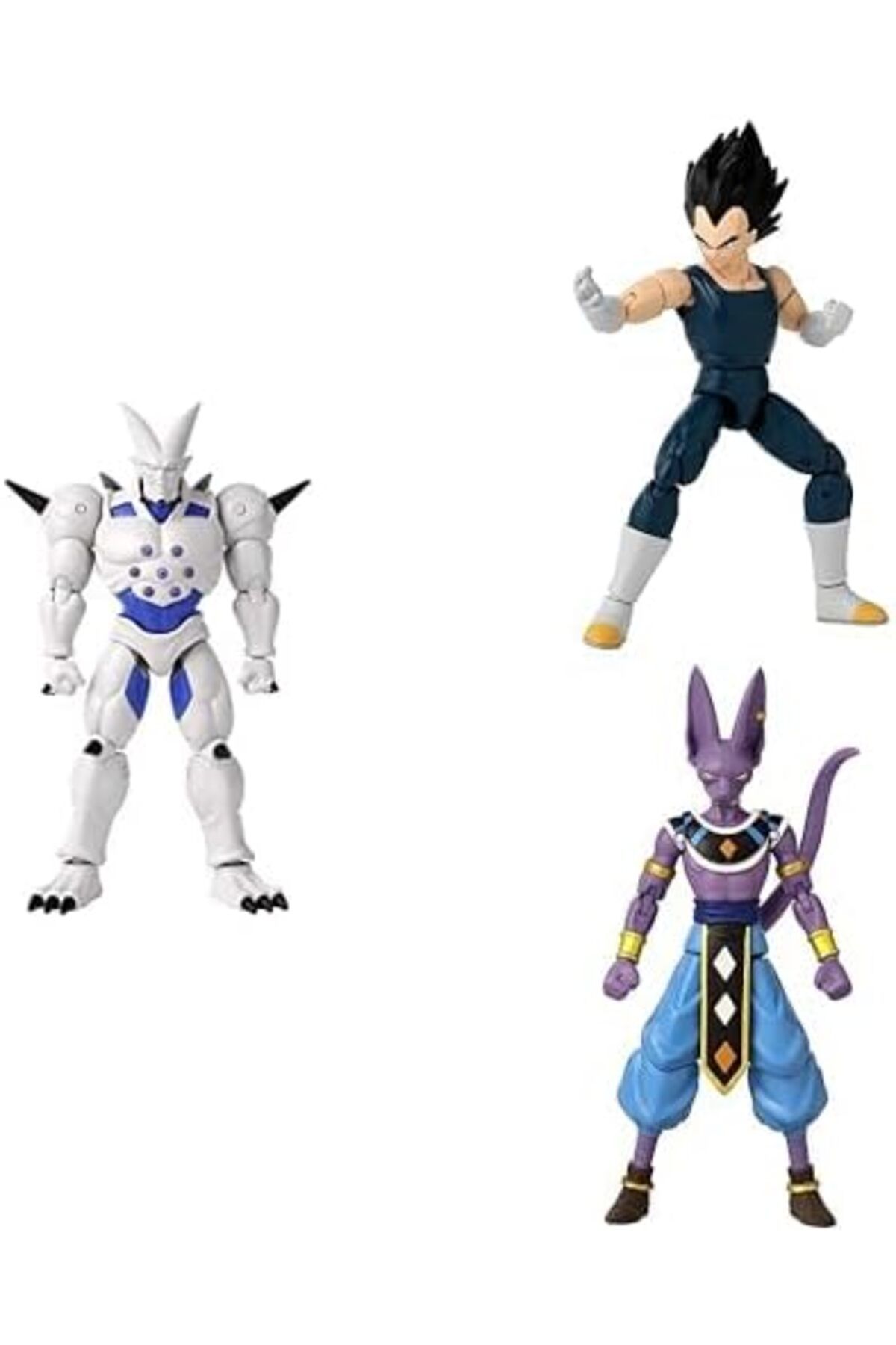 KDROĞLU KDROGLU Super Yi-Shinron - BANDAI, Vegeta - BANDAI, Beerus - 16 cm Dragon Ball Dragon Yıldızları