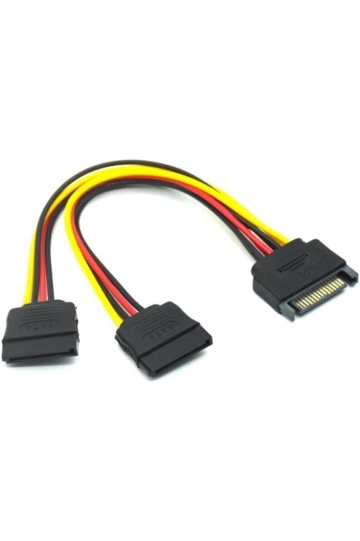 KDROĞLU GEÇMEZ 4426 SATA 15 Pin Dişi Erkek 2 Port Çoklayıcı Kablo Splitter HDD Bağlantı Kablosu AVM 1