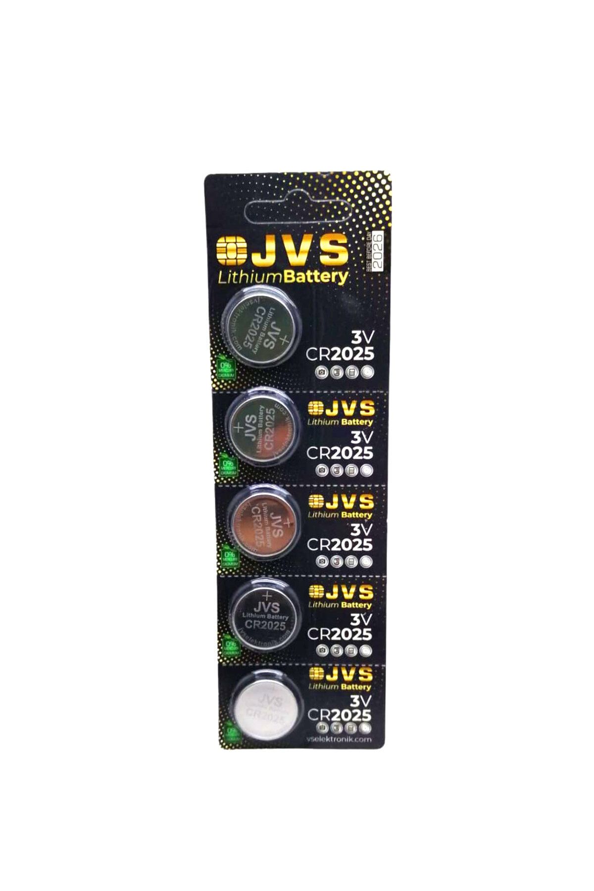 KDROĞLU KDROGLU JVS CR2025 3V PARA PİLİ 5Lİ KART New Desing 1109836