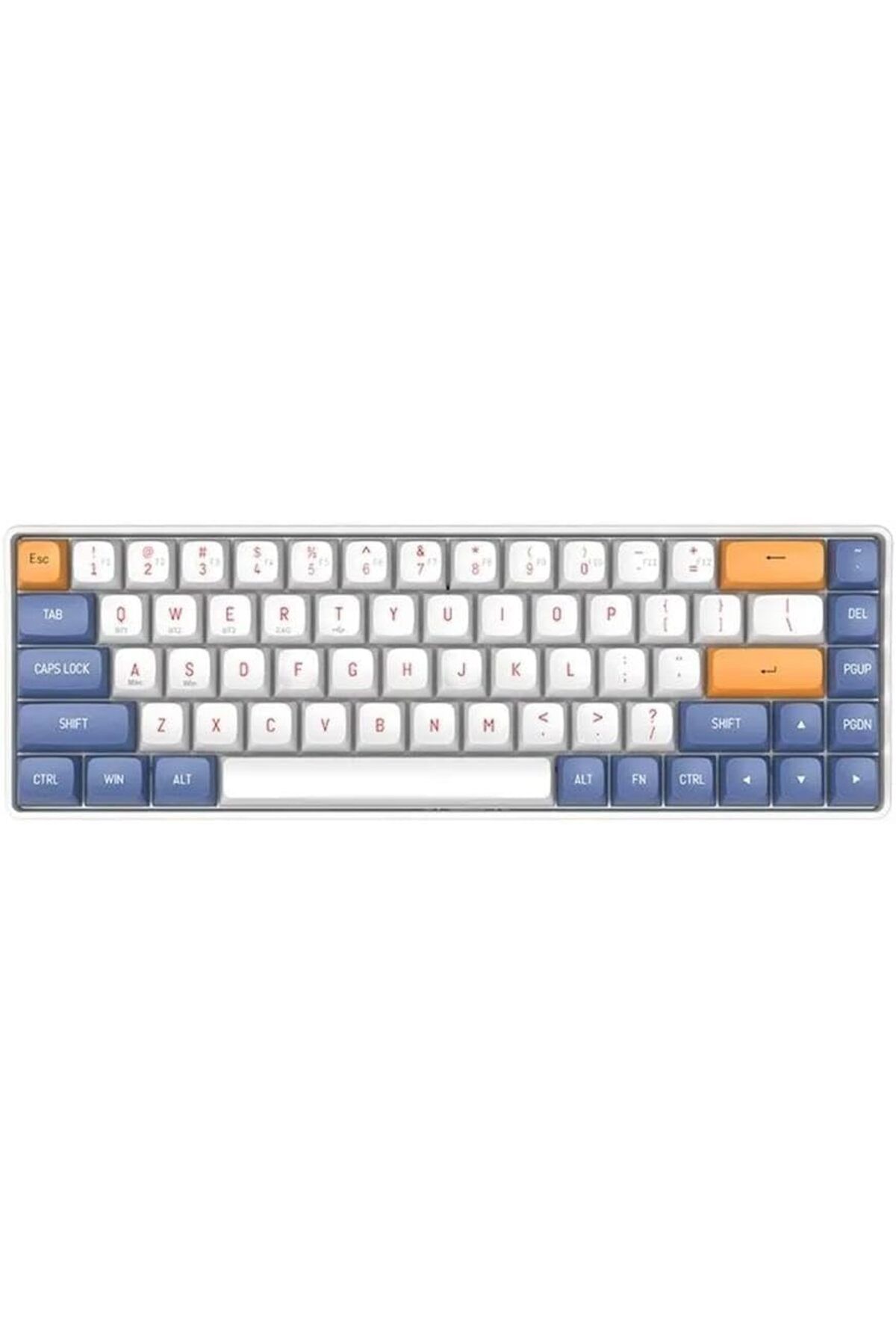 ÇAĞUR çağur A68 Starry Blue Yellow Switch Mekanik Kablosuz Gaming Klavye (İngilizce) YENİ 1109945