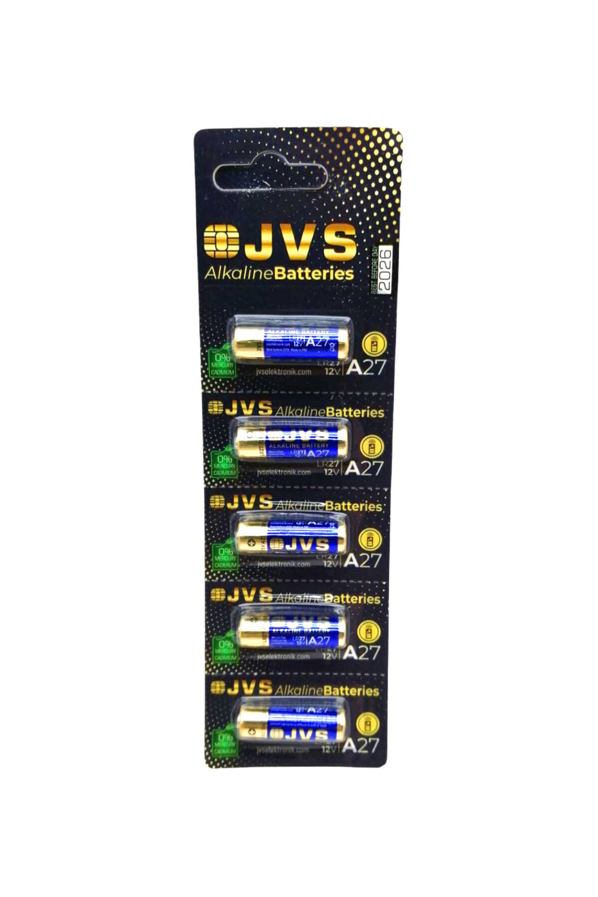 KDROĞLU KDROGLU JVS A27 LR27 12V ARAÇ KUMANDA PİLİ 5Lİ KART New Desing 1109836