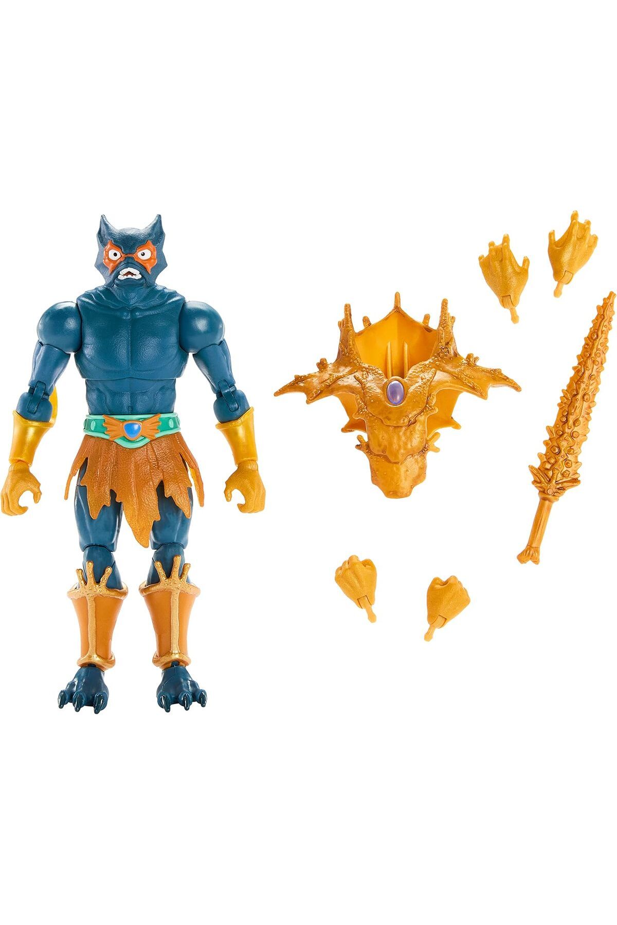 KDROĞLU KDROGLU of the Universe Masterverse Action Figure Mer-Man, Kılıçlı, Değiştirilebilir Eller