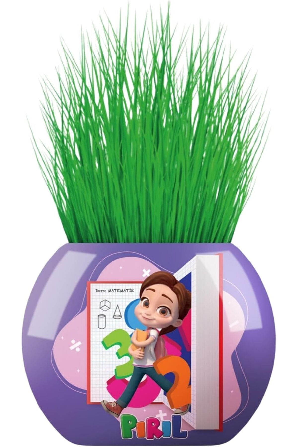 KDROĞLU KDROGLU Pırıl Temalı Çim Adam 6'lı Set – Çocuklar İçin Eğitici ve Eğlenceli Bitki Yetiş