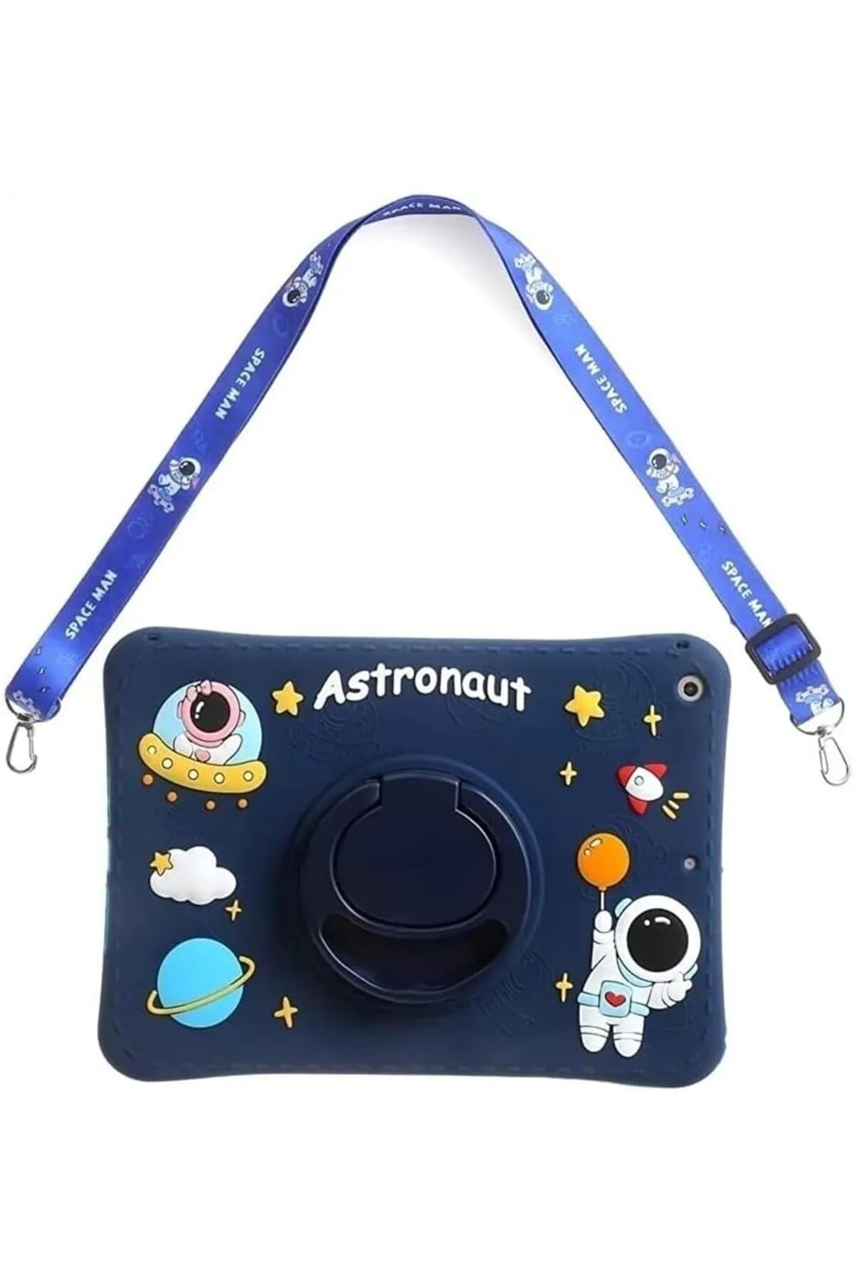 KDROĞLU GEÇMEZ Astronot Kılıf Silikon Standlı Darbe Korumalı Eğlenceli çocuk Kılıf 8.7 inç Laciver