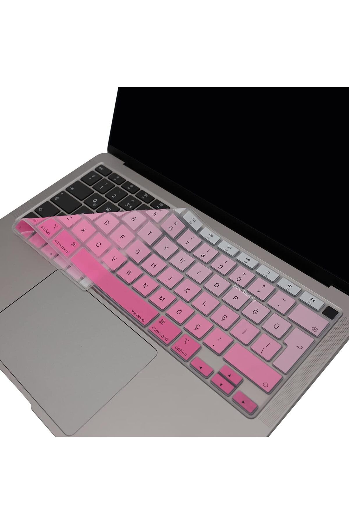ÇAĞUR çağur Macbook Air M1 13inç Klavye Koruyucu Türkçe Q (TouchID'li) A2179 A2337 ile Uyumlu Gradien