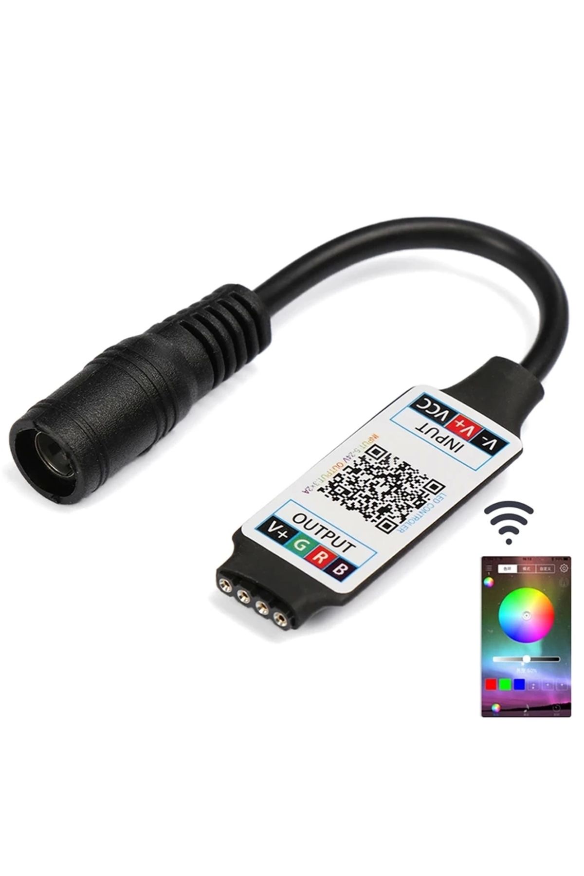 HayMed Bluetooth Dc 5 Volt - 24 Volt - 6 Amper Rgb Led Kontrol Cihazı (4172)
