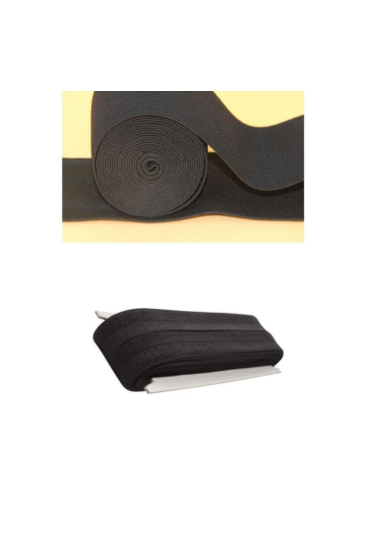 DERİK Derik SİYAH - 1.5CM PAÇA LASTİK YASSI GENİŞ 10MT. YENİ 1122015