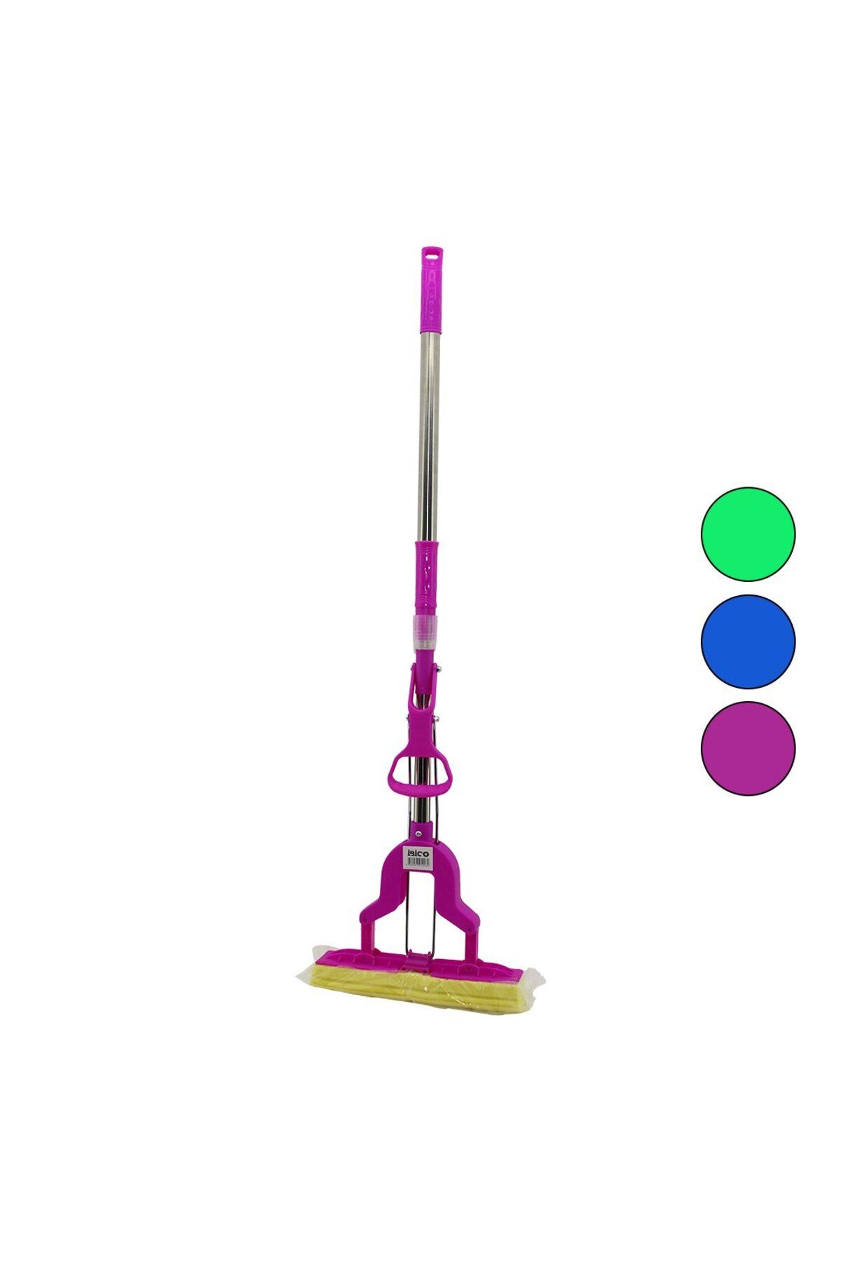 KDROĞLU KDROGLU PVA MOP SIKMA KOLLU - SÜNGER MOP KROM UZAYAN SAP=75-95CM+RENKLİ PLS.BAŞLIK=115CMBRKT-9102