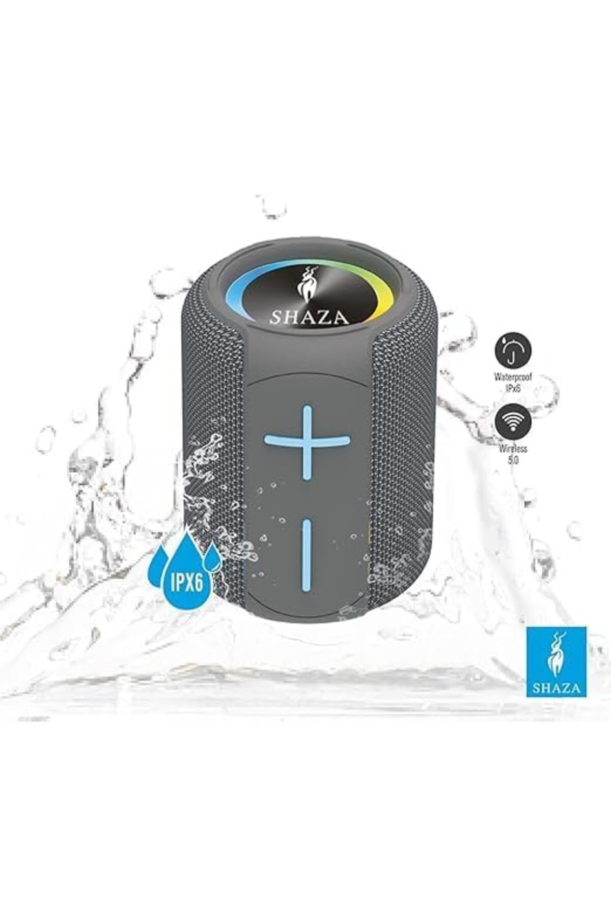 ÇAĞUR çağur Taşınabilir Bluetooth Hoparlör IPX6 Suya Dayanıklı - 6W Ses Çıkışı Gri YENİ 11099