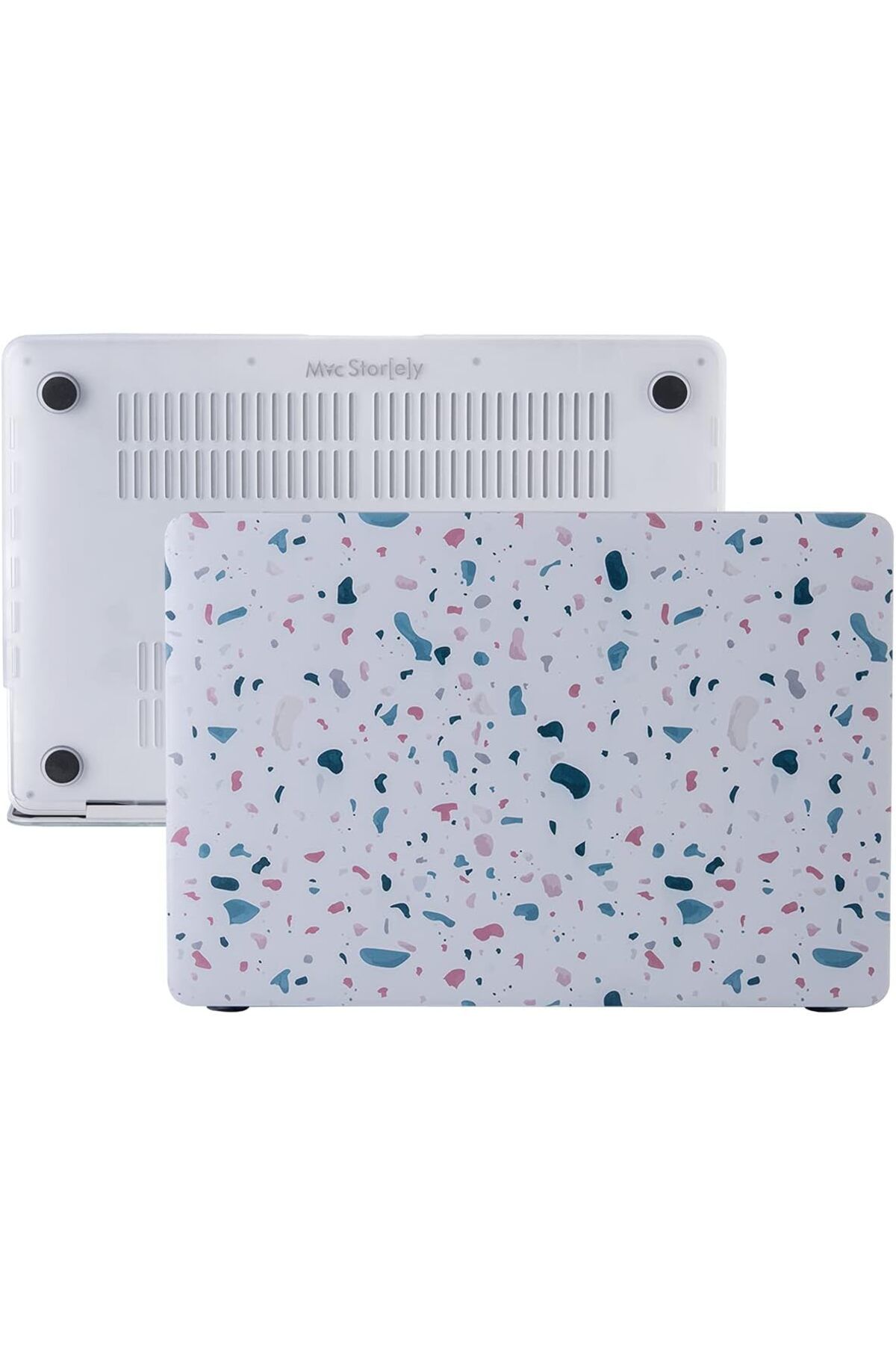 KDROĞLU GEÇMEZ Macbook Air M1 Kılıf 13 inç TerrazzoNL (TouchID'li M1 Air) A2337 A2179 A1932 ile Uyumlu B