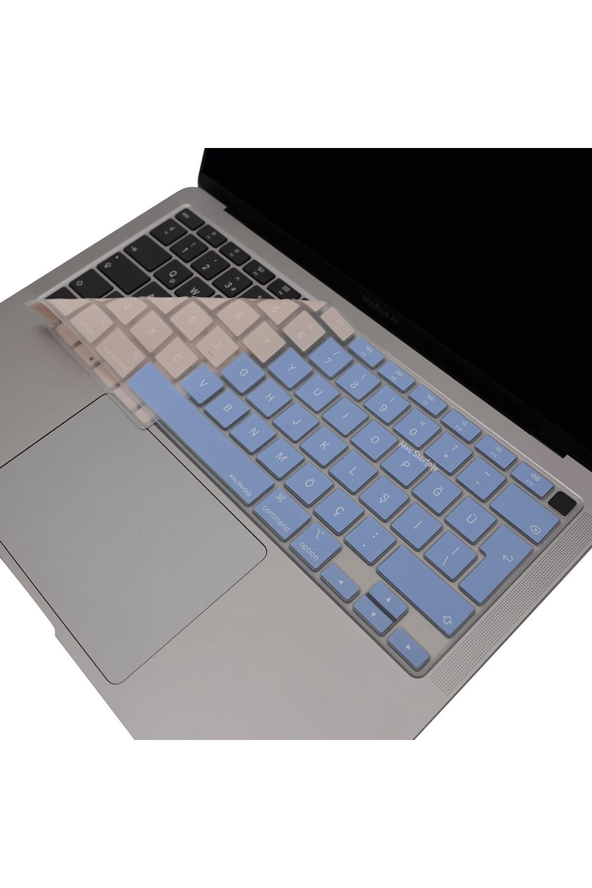 KDROĞLU GEÇMEZ Macbook Air M1 13inç Klavye Koruyucu (Türkçe Q) (TouchID'li Air) A2179 A2337 ile Uyumlu R