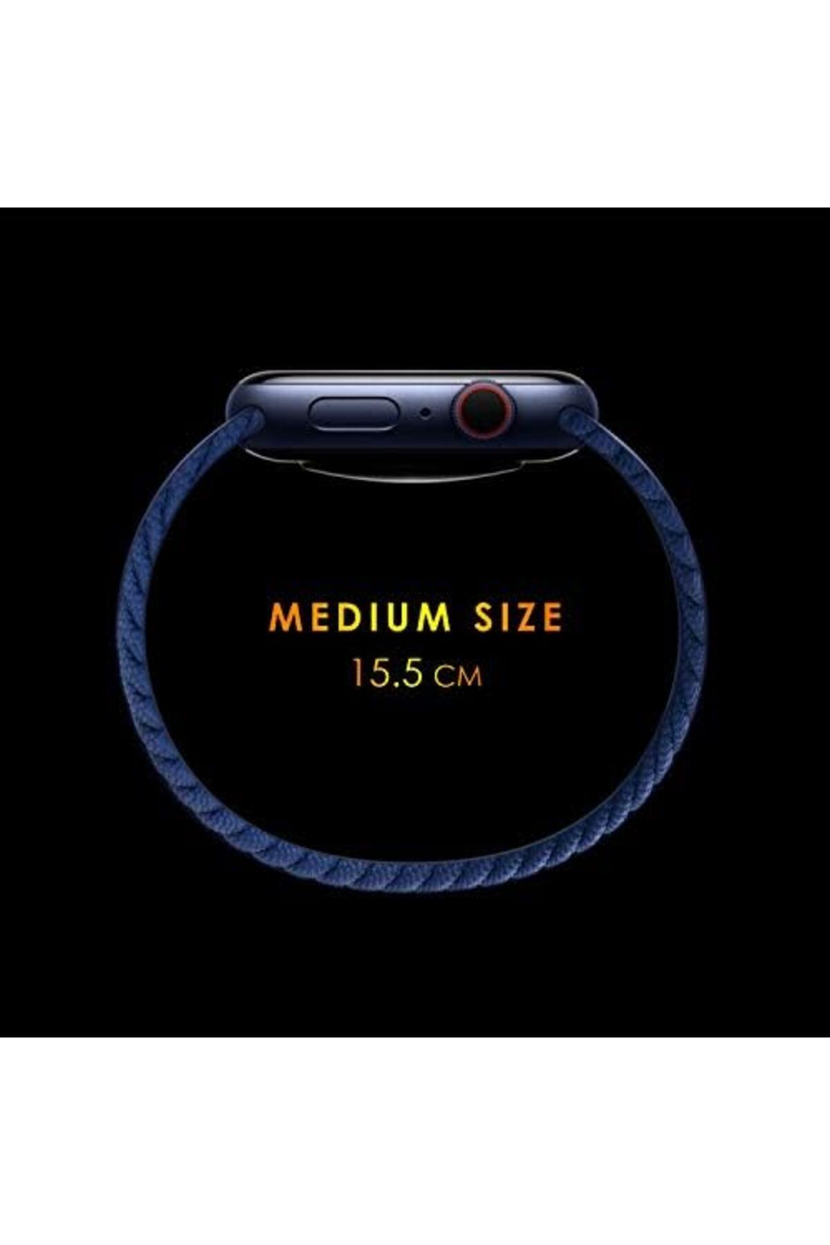 KDROĞLU KDROGLU Watch GT 3 SE Kordon, (Medium Size, 155mm) Braided Solo Siyah New Desing 1109836