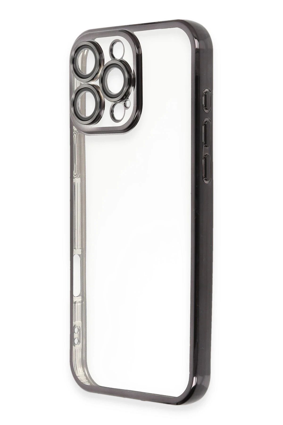 NewFace iPhone 16 Pro Kılıf Lensli Silikon - Siyah BSTMY