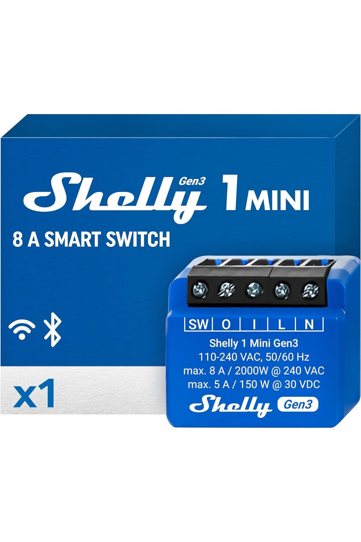 KDROĞLU KDROGLU 1 Mini Gen 3 | WiFi ve Bluetooth Smart Switch Röle 1 Kanal 8A | Ev Otomasyonu | Alexa ve Go