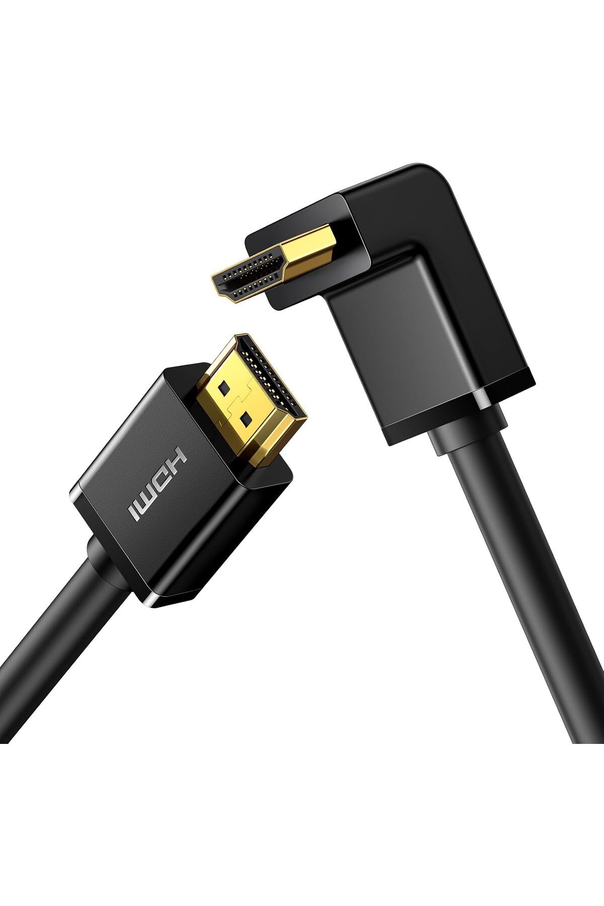 KDROĞLU KDROGLU HDMI kablosu 4K açılı 1M 90 derece açılı fiş HDMI açılı kablo 2.0 18 Gbit/s Ethern