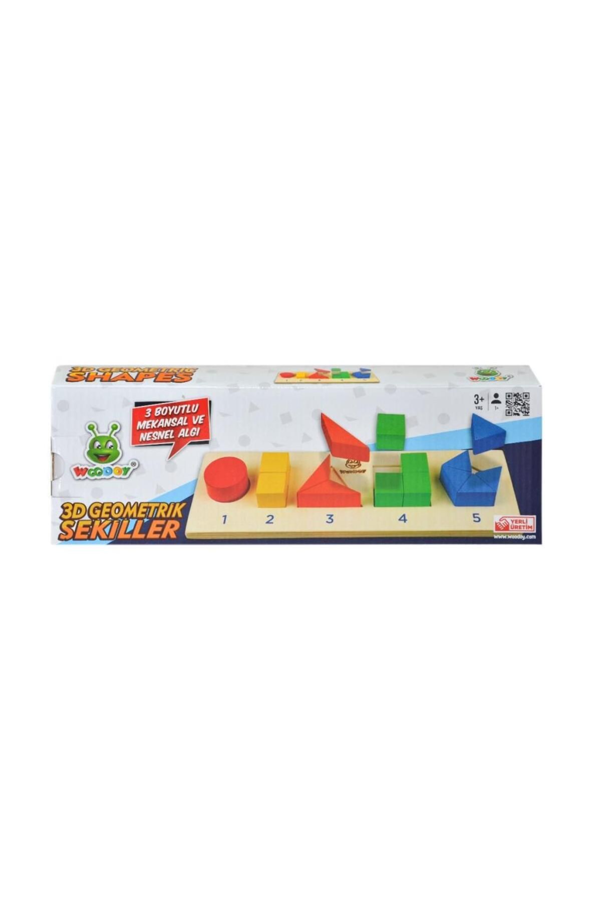 Shop58 125 Woodoy 3D Yapboz Geometrik Şekiller Bultak