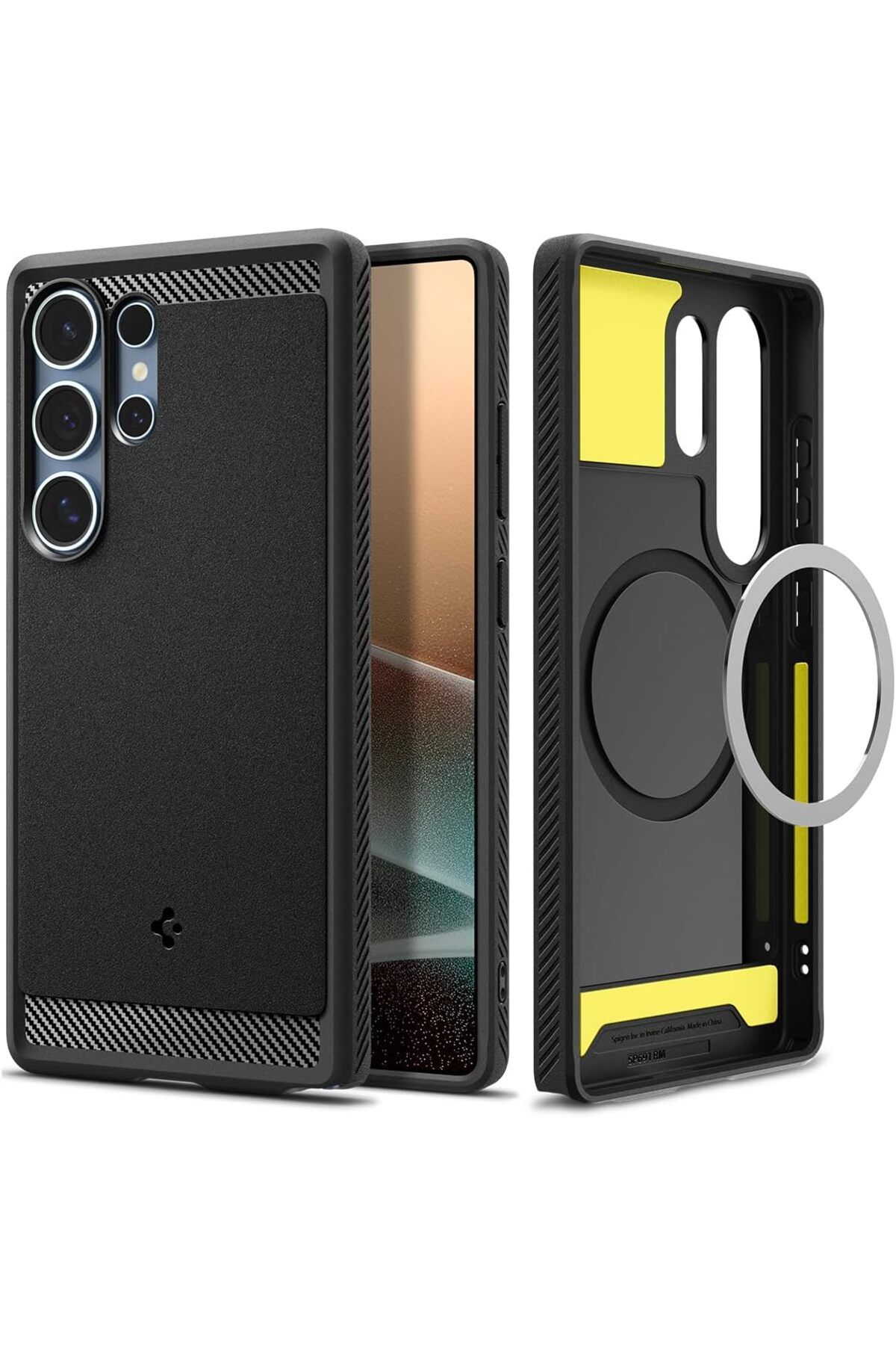 KDROĞLU KDROGLU Galaxy S25 Ultra Kılıf Rugged Armor MagFit özellikli Matte Black - ACS08951 New Desing 11