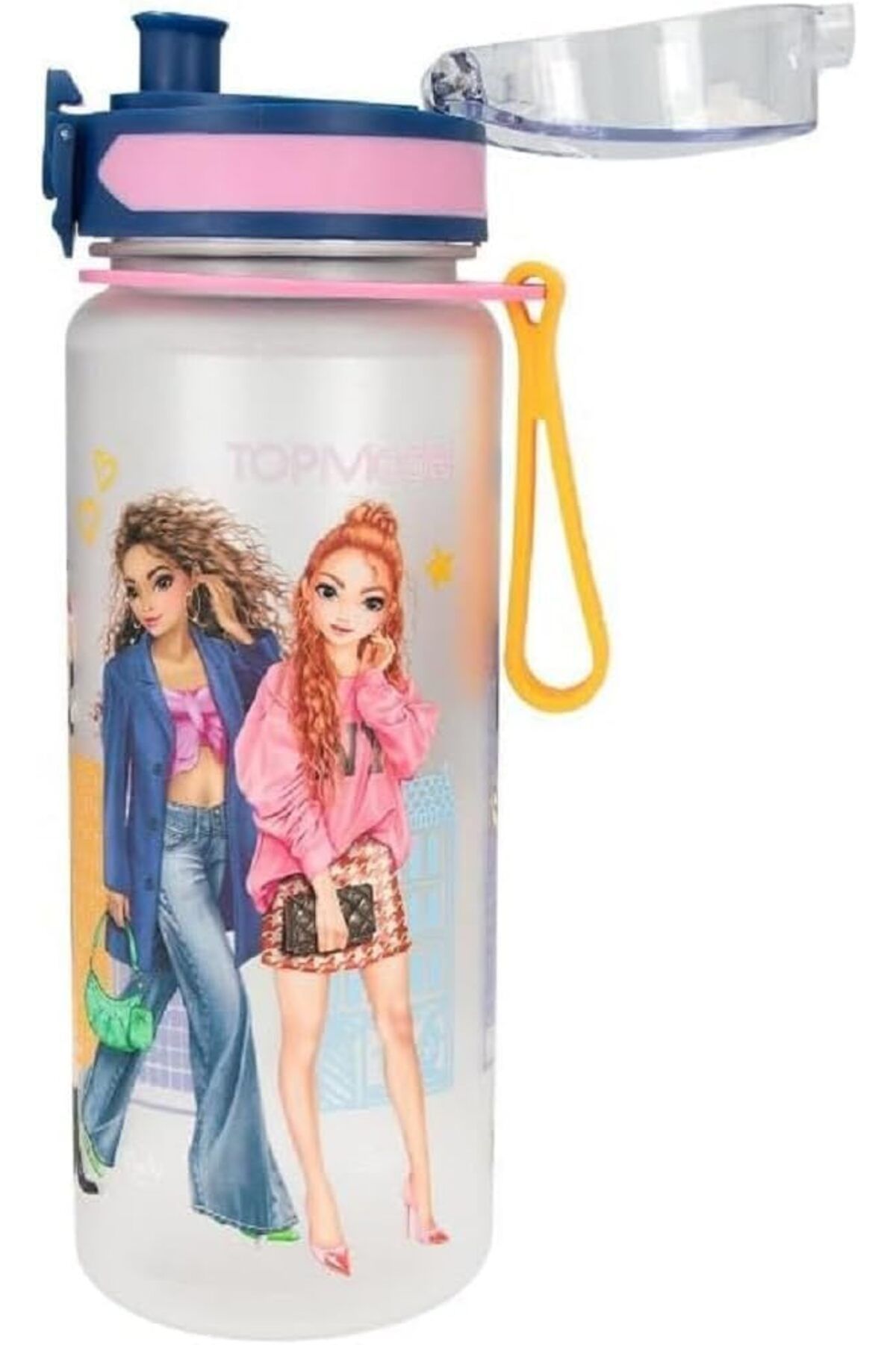 KDROĞLU 12636 TOPModel City Girls – Skyline baskılı içecek şişesi, Flip-Top kapak,
