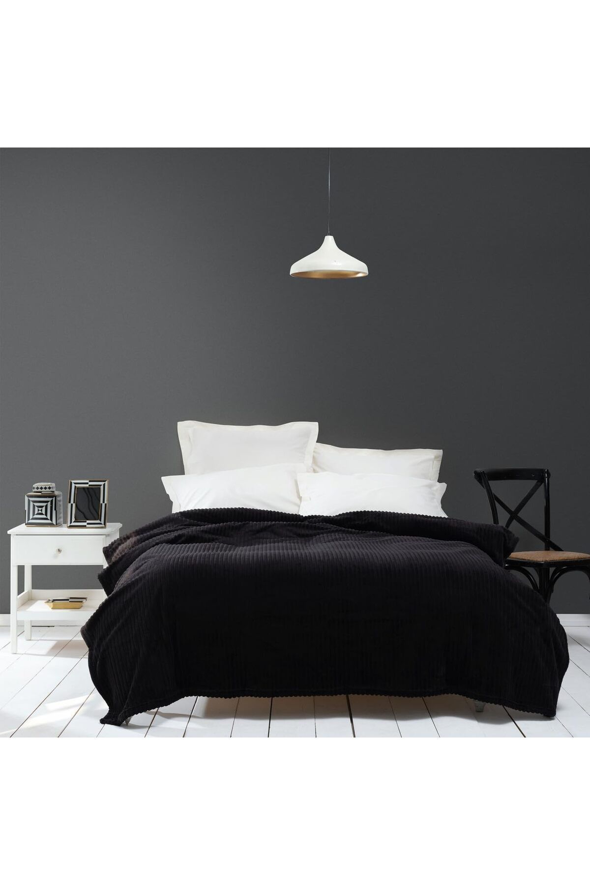 mazıdağı mazzıdağ Home Joena Tek Kişilik Battaniye Siyah (PP) new store 1133631