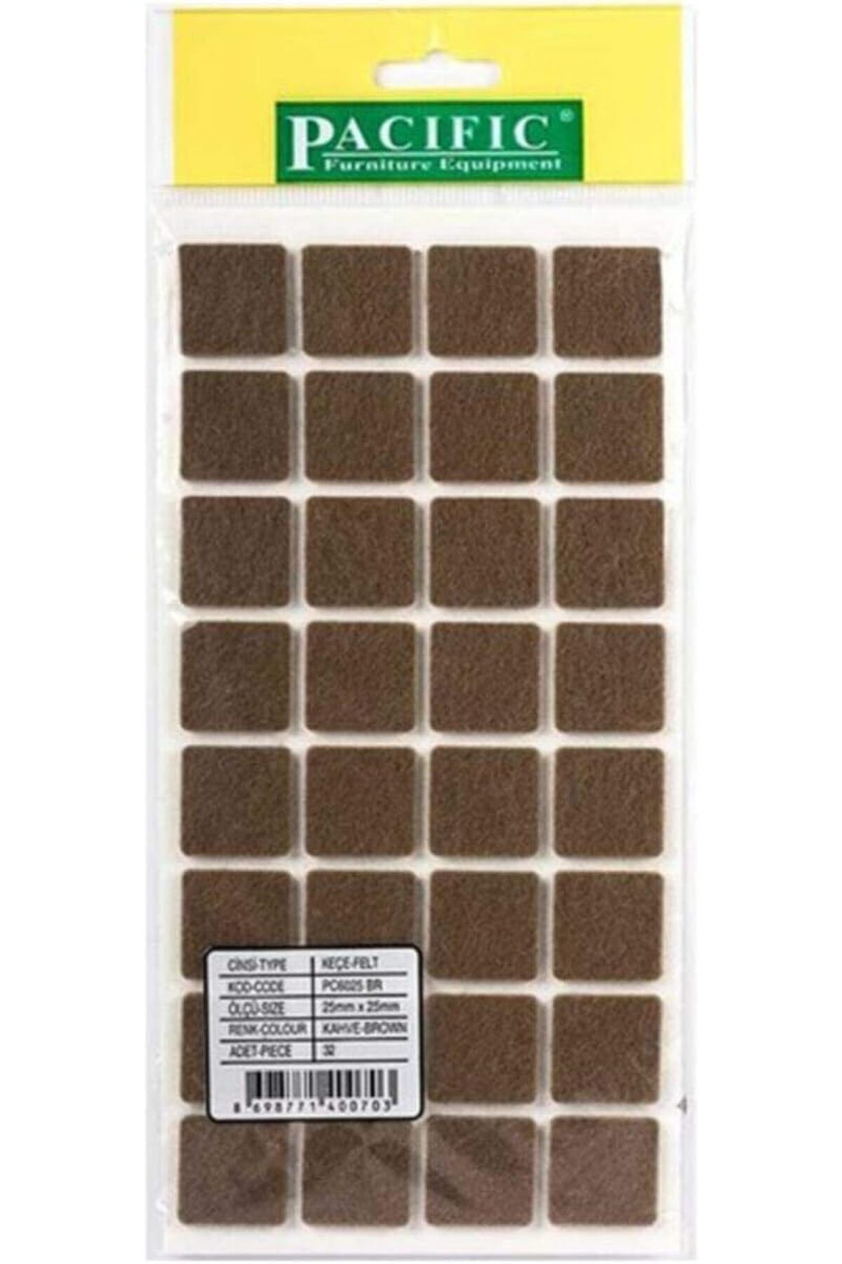 KDROĞLU GEÇMEZ Sandalye Keçesi 25X25 mm Kare AVM 1114477