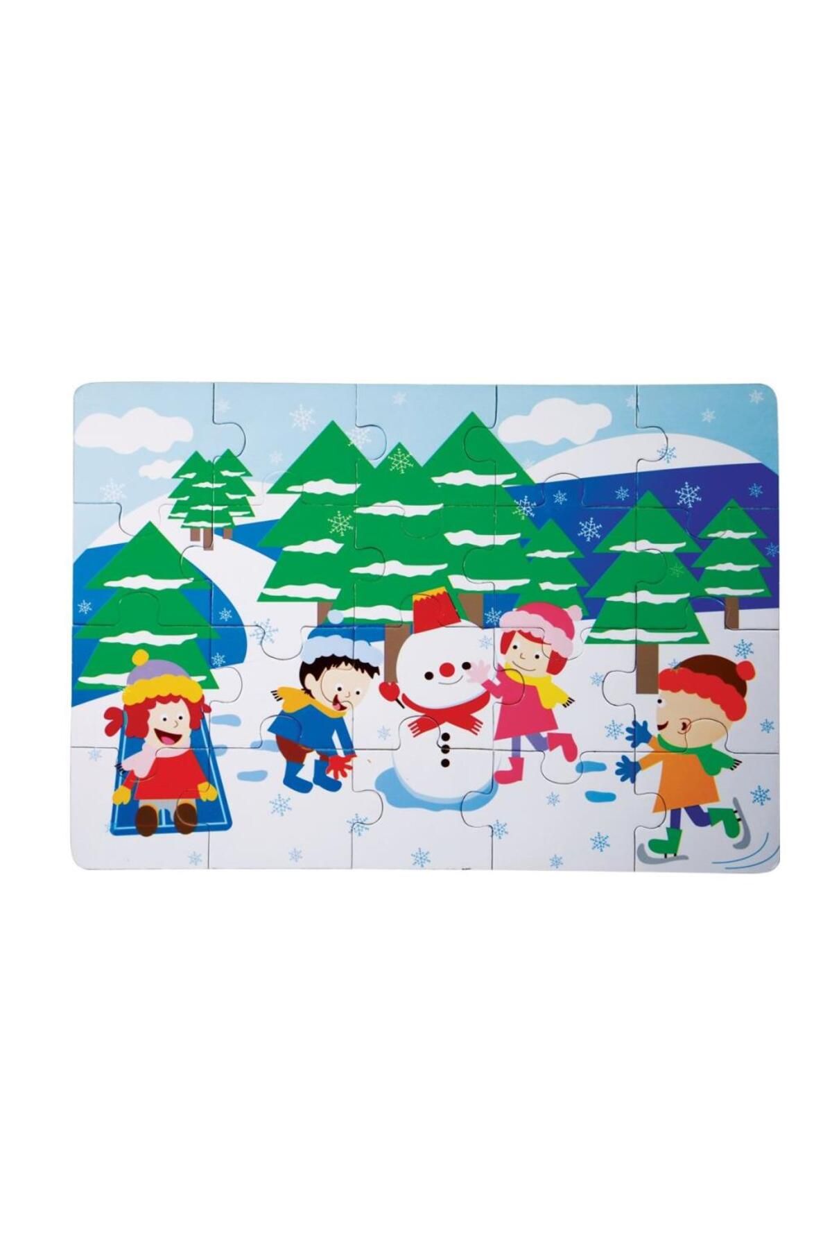Shop58 HediyeCantam 1278-CS Chiva, Kış Ahşap Yer Puzzle