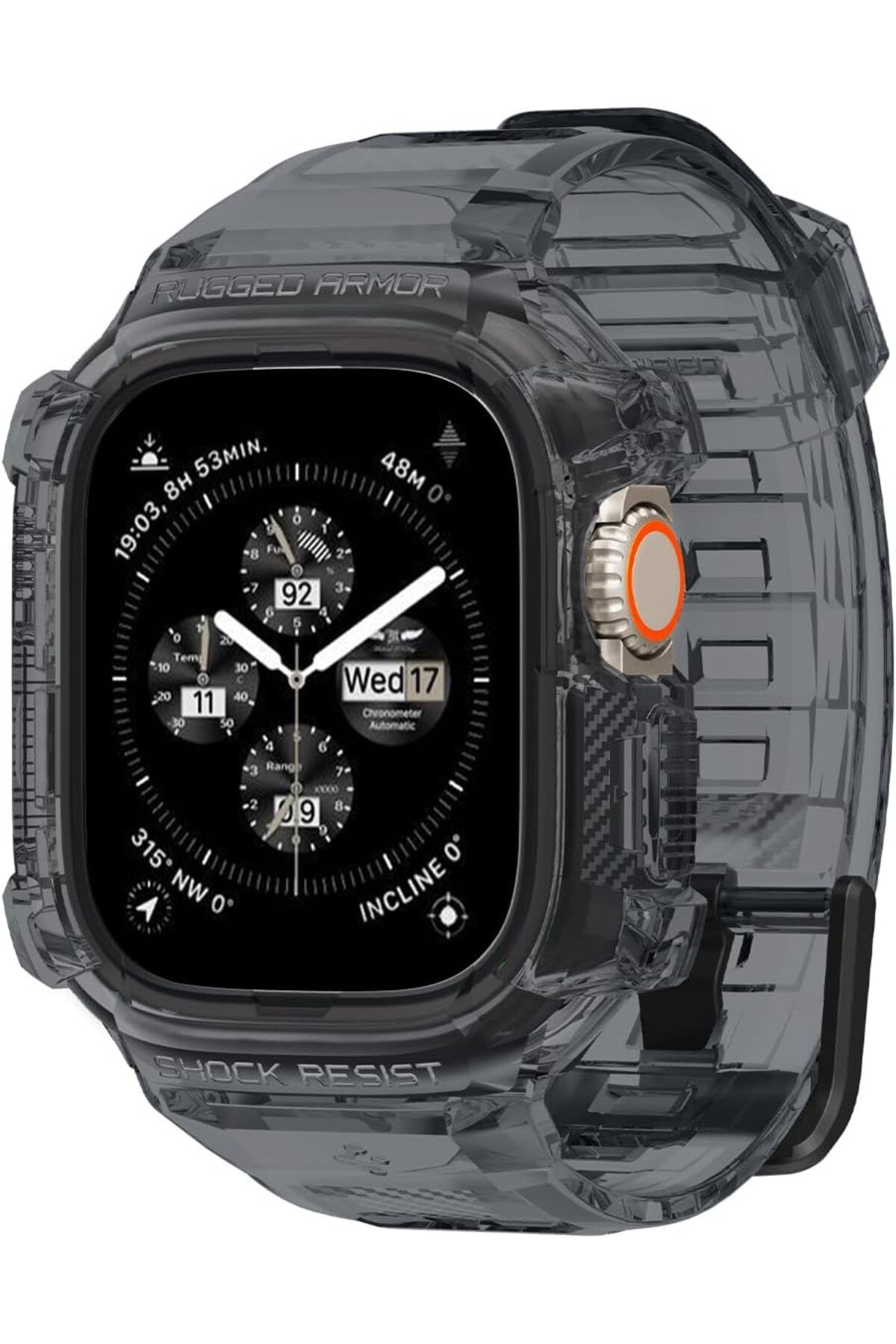 KDROĞLU KDROGLU Rugged Armor Pro Hülle mit Armband Kompatibel mit Watch Ultra 2 (2023) / Ultra (2022) 49mm