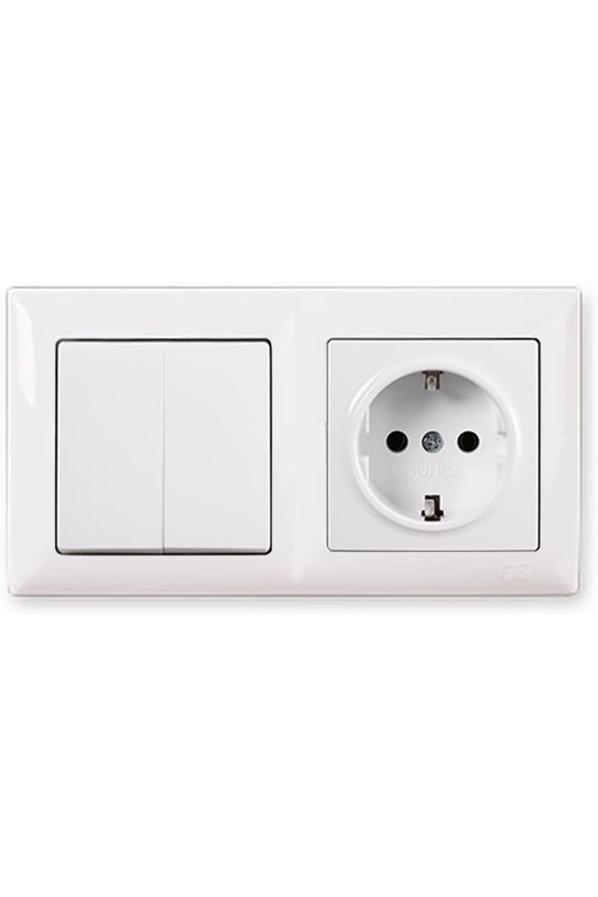 KDROĞLU plamystical Visage Beyaz 2'li Set Komütatör ve Topraklı Priz Set newing 1139529