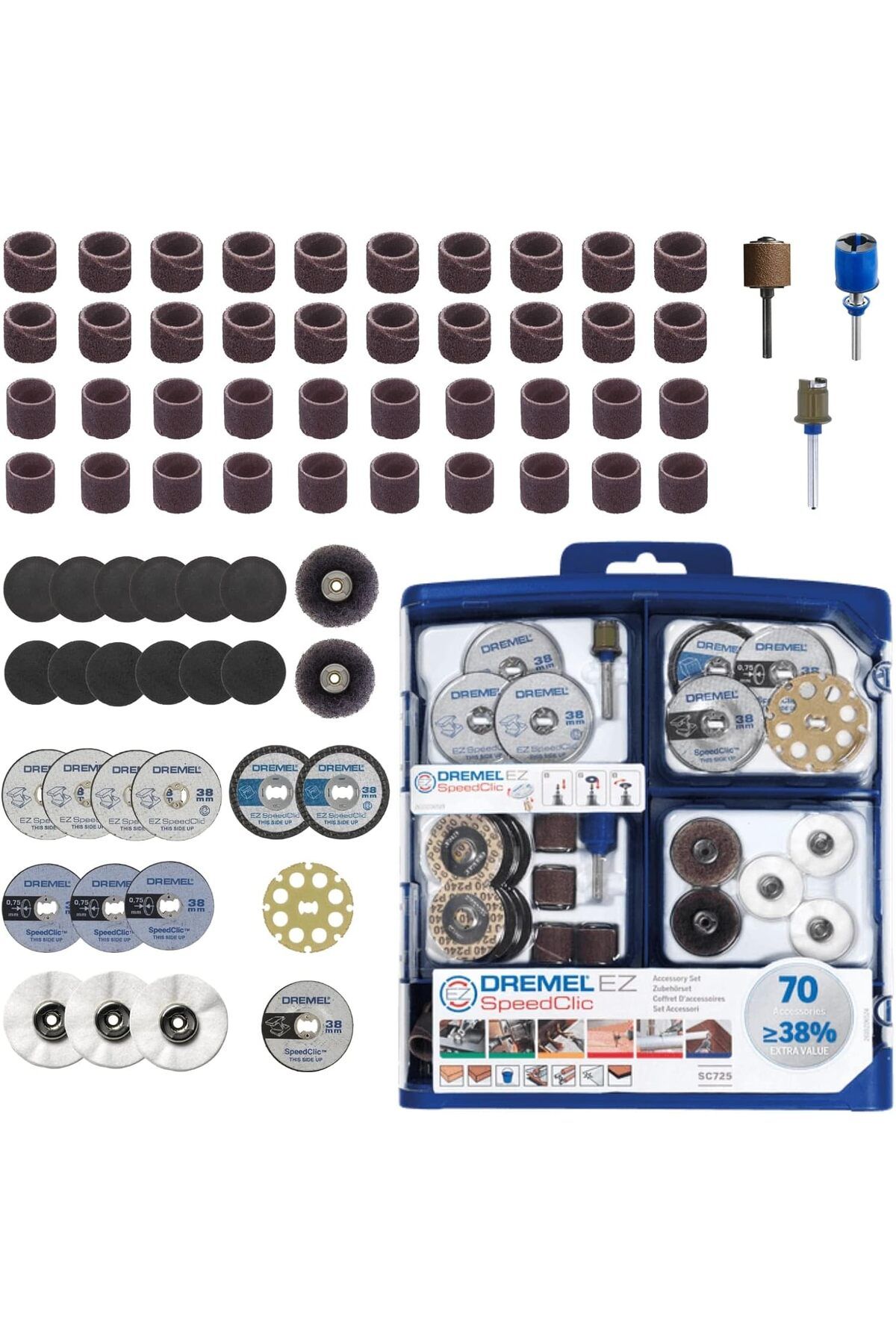 DERİK Derik 725 EZ SpeedClic Aksesuar Seti, 70 Parçalı YENİ 1122015